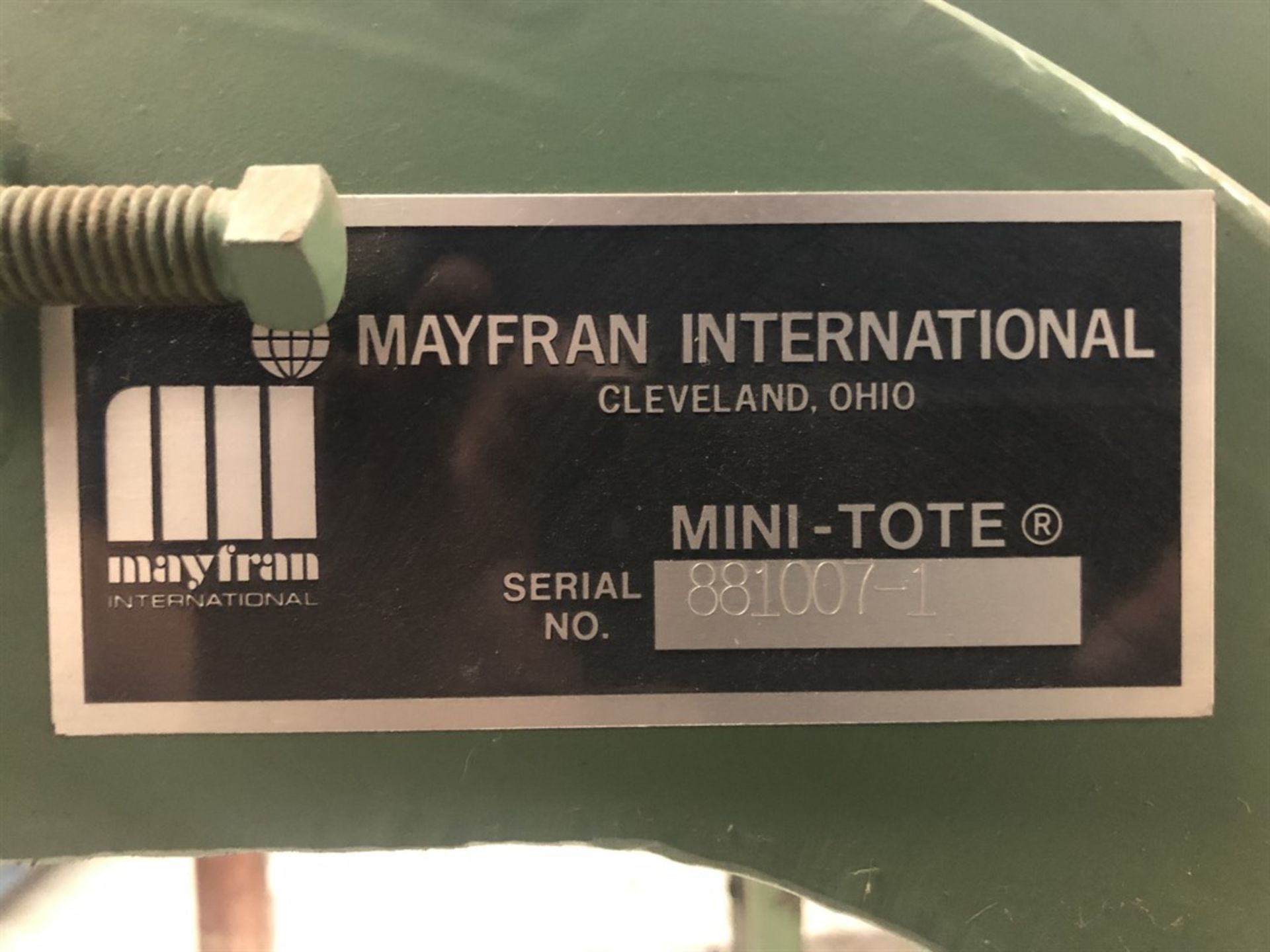 MAYFRAN Mini-Tote Chip Conveyor, s/n 881007-1 - Image 3 of 3