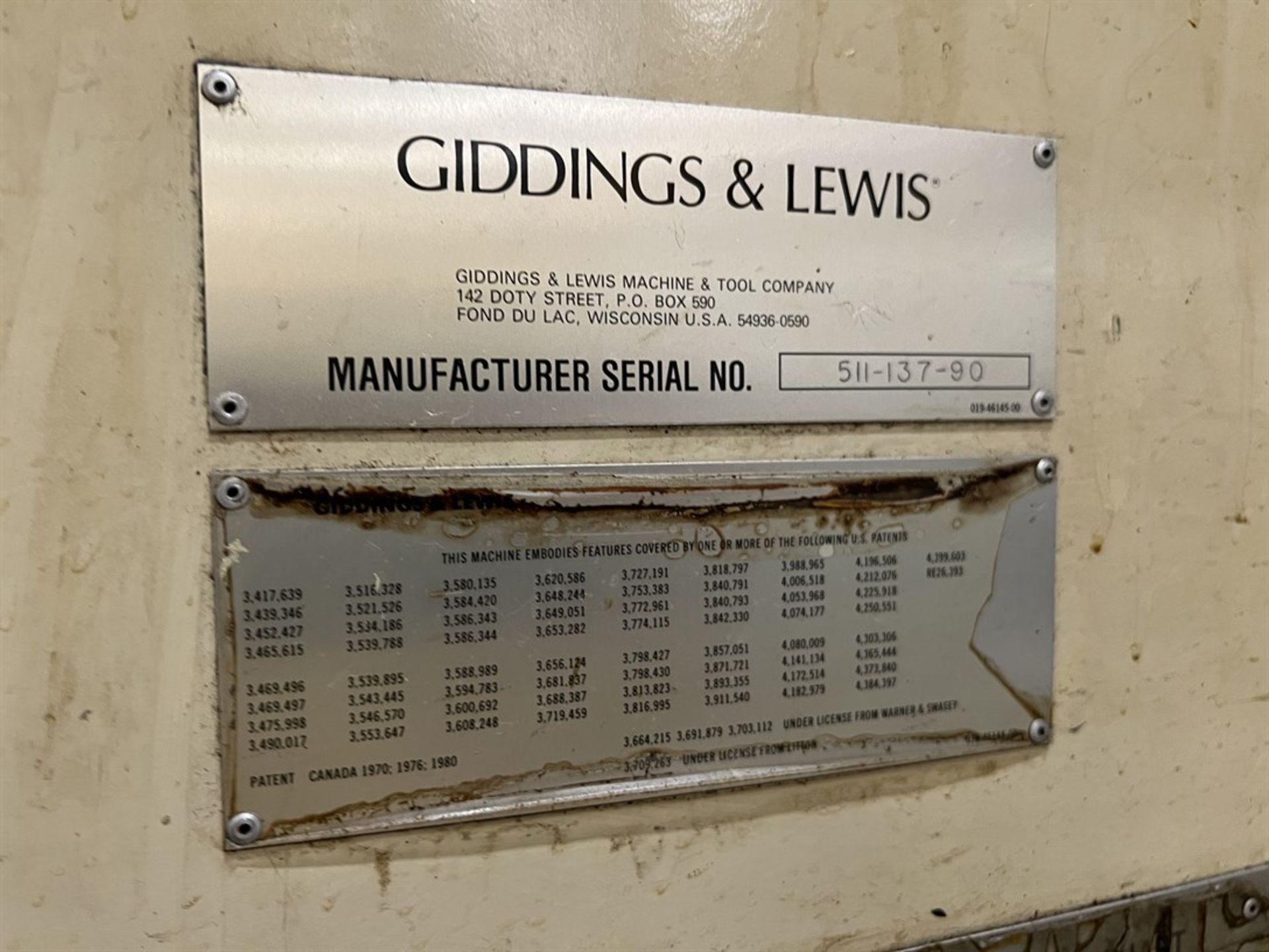 GIDDINGS & LEWIS 36 VTC Twin Pallet Vertical Turning Center with Milling, s/n 511-137-90, G & L - Image 14 of 15