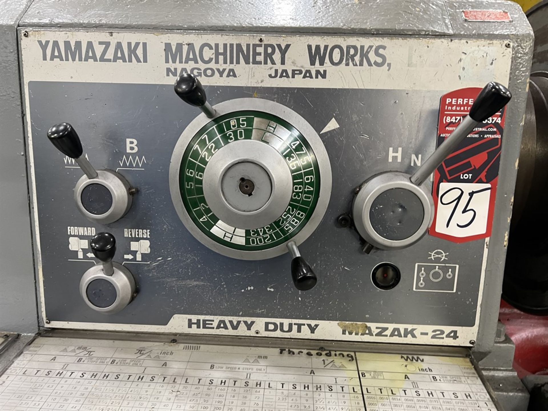 MAZAK 24-200 Heavy Duty Lathe, s/n 50806, 20.5” 4-Jaw Chuck, 30-1200 RPM, Quick Change Tool Post, - Image 4 of 11