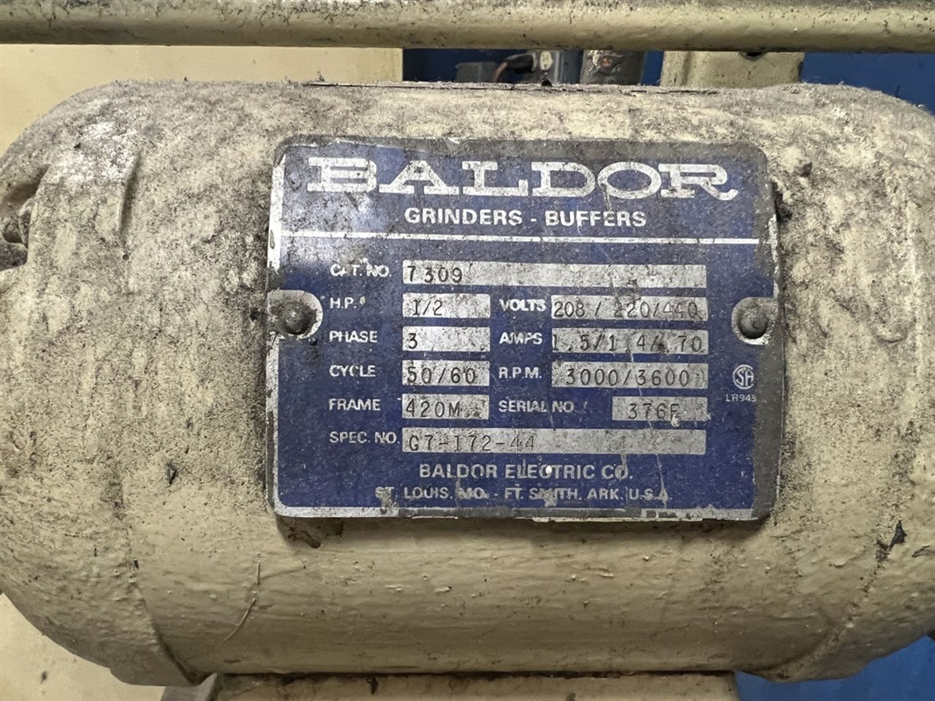 BALDOR 7309 Bench Grinder, 1/2 HP, 3000 RPM - Image 4 of 4