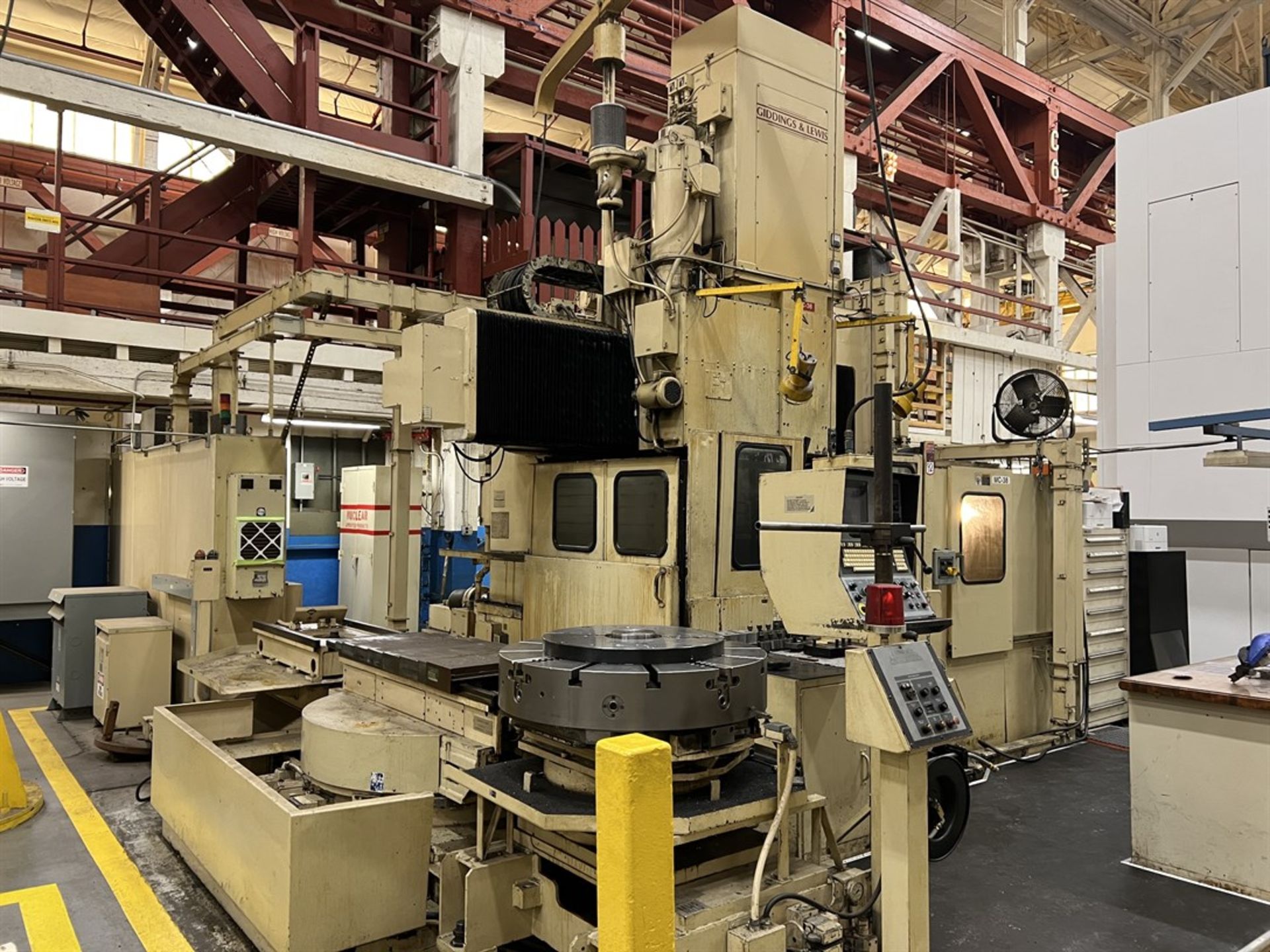 GIDDINGS & LEWIS 36 VTC Twin Pallet Vertical Turning Center with Milling, s/n 511-137-90, G & L