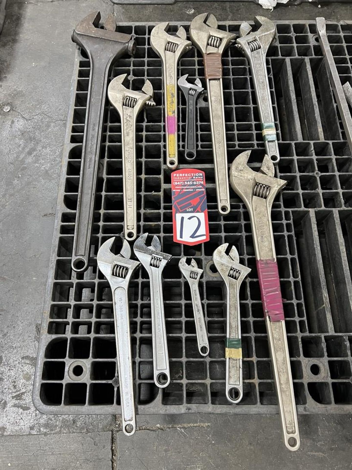 Lot of Assorted Adjustable Wrenches