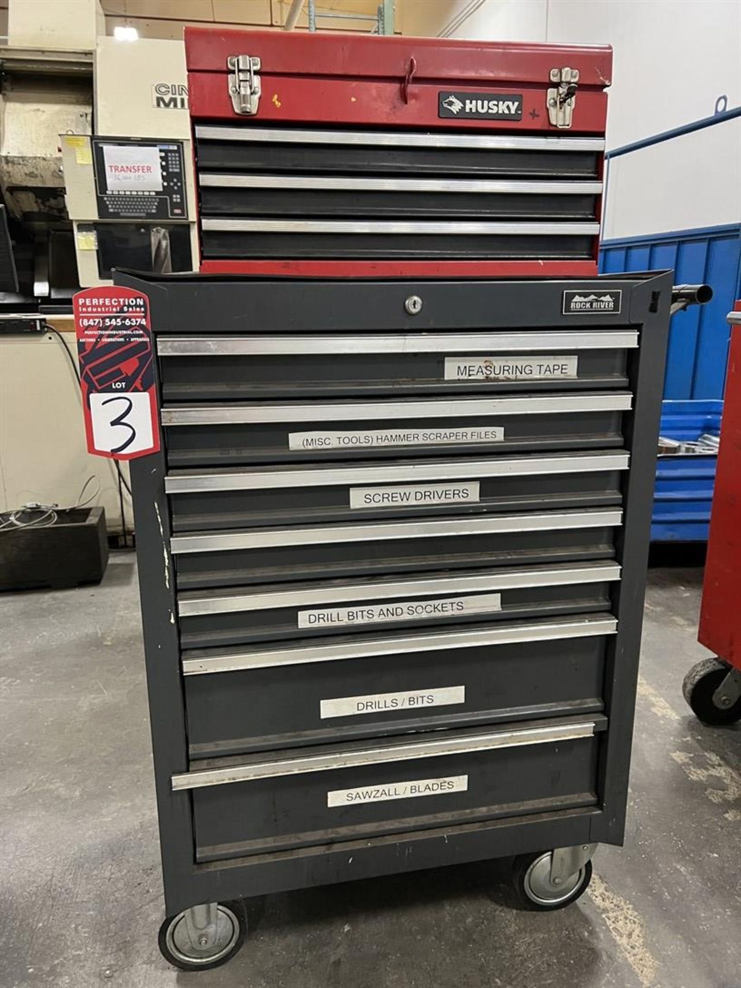 ROCK RIVER Rolling Tool Chest w/ Husky Tool Box