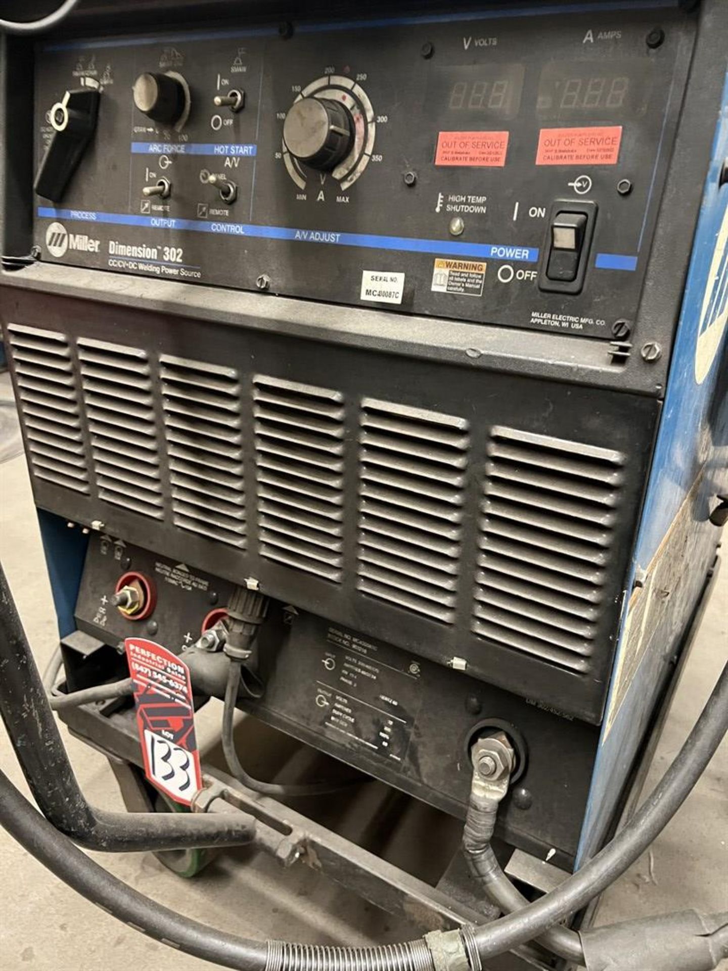 MILLER Dimension 302 Mig Welder, s/n MC430087C, w/ Miller 22A Wire Feed - Image 3 of 5