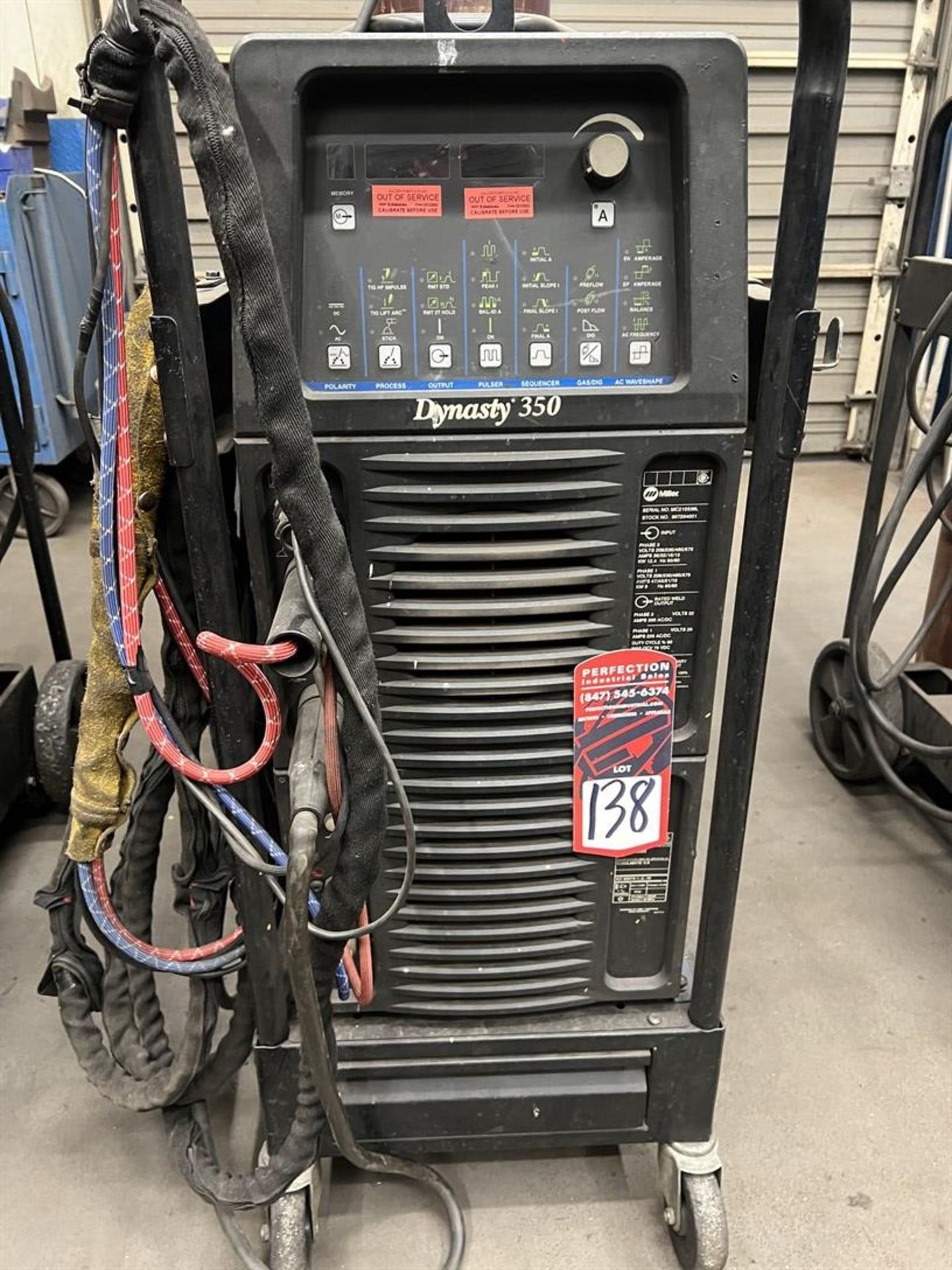 MILLER Dynasty 350 AC/DC Tig Welder, s/n MC210338L - Image 3 of 3