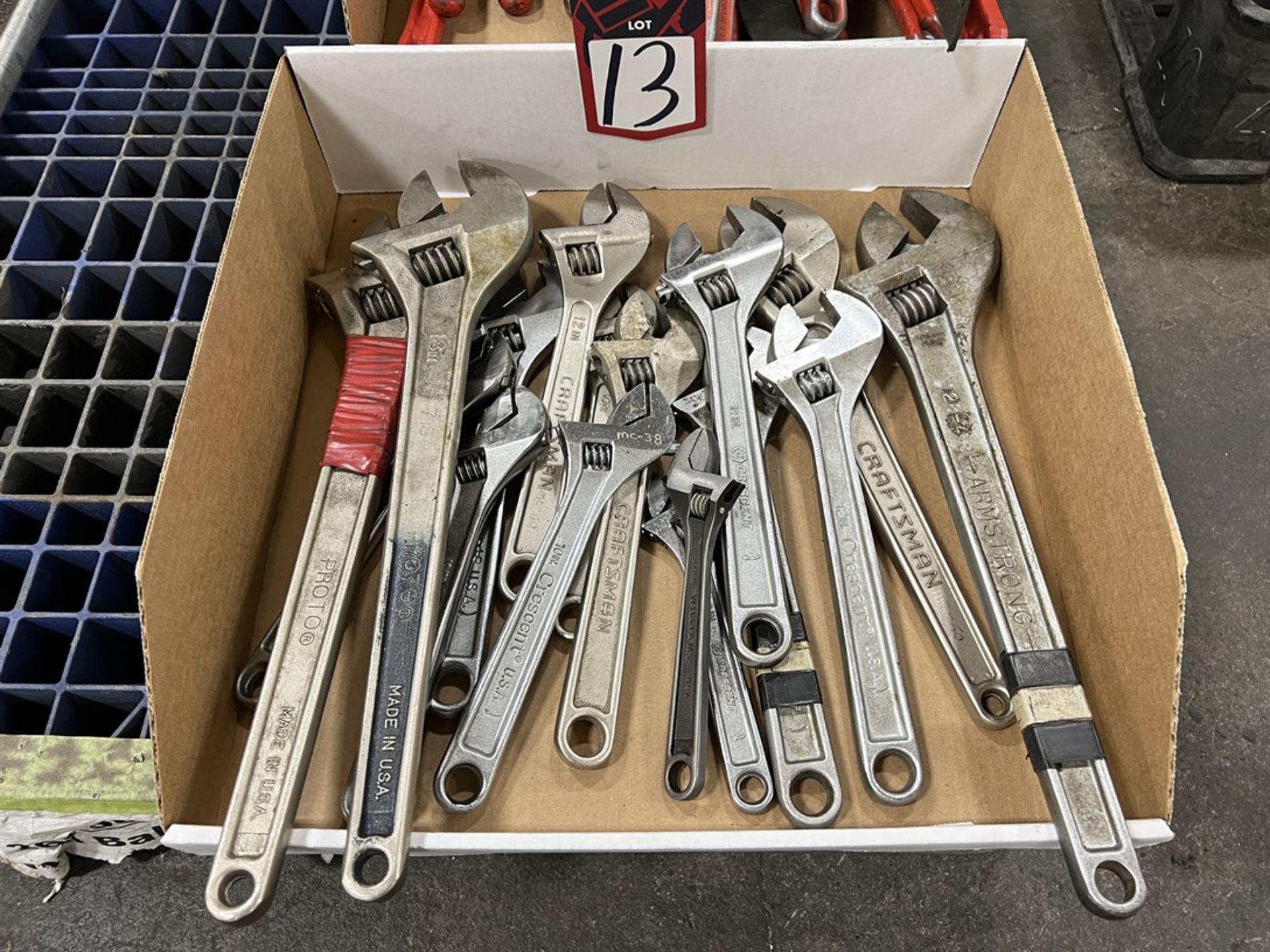 Lot of Assorted Adjustable Wrenches