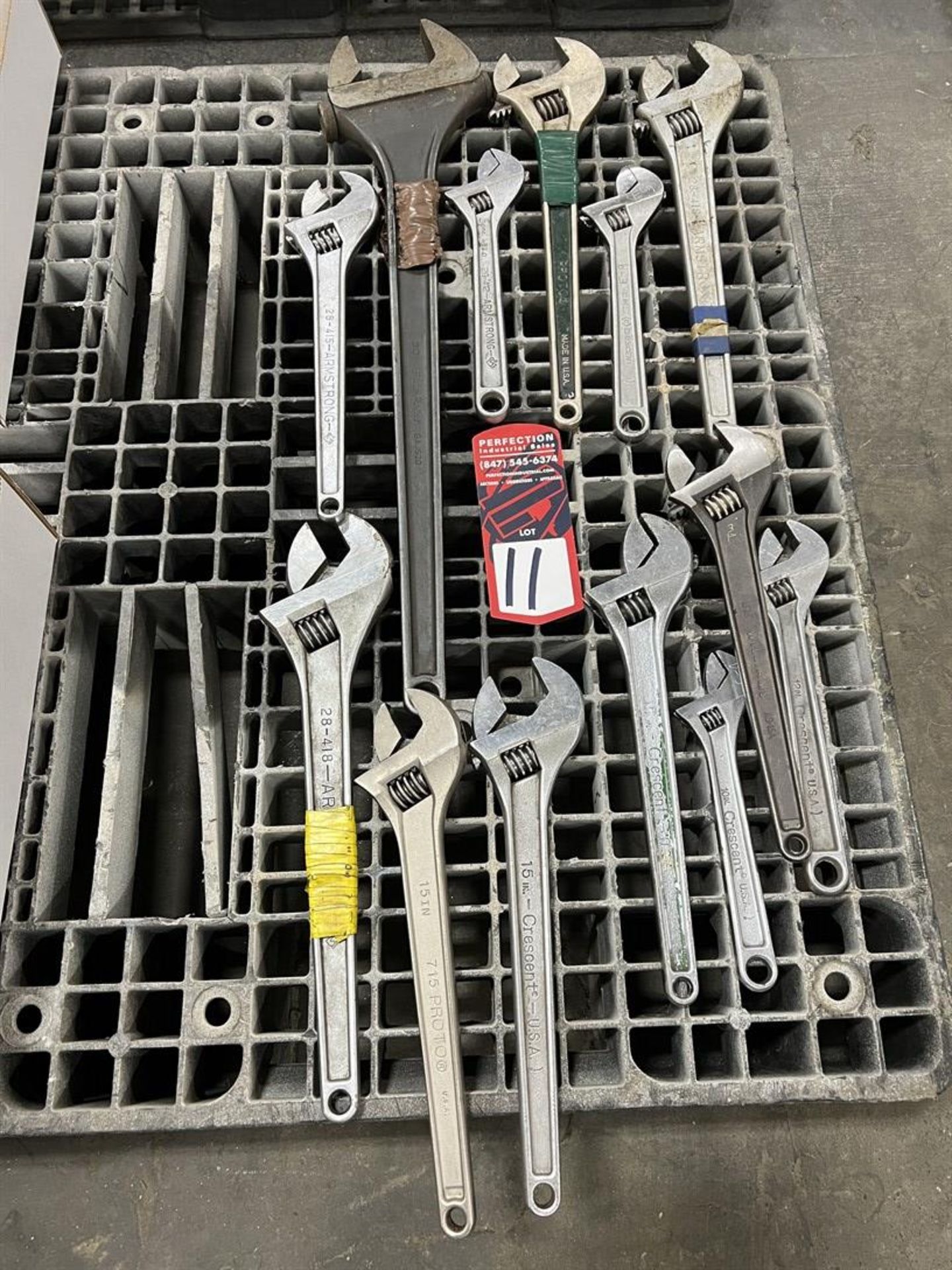 Lot of Assorted Adjustable Wrenches