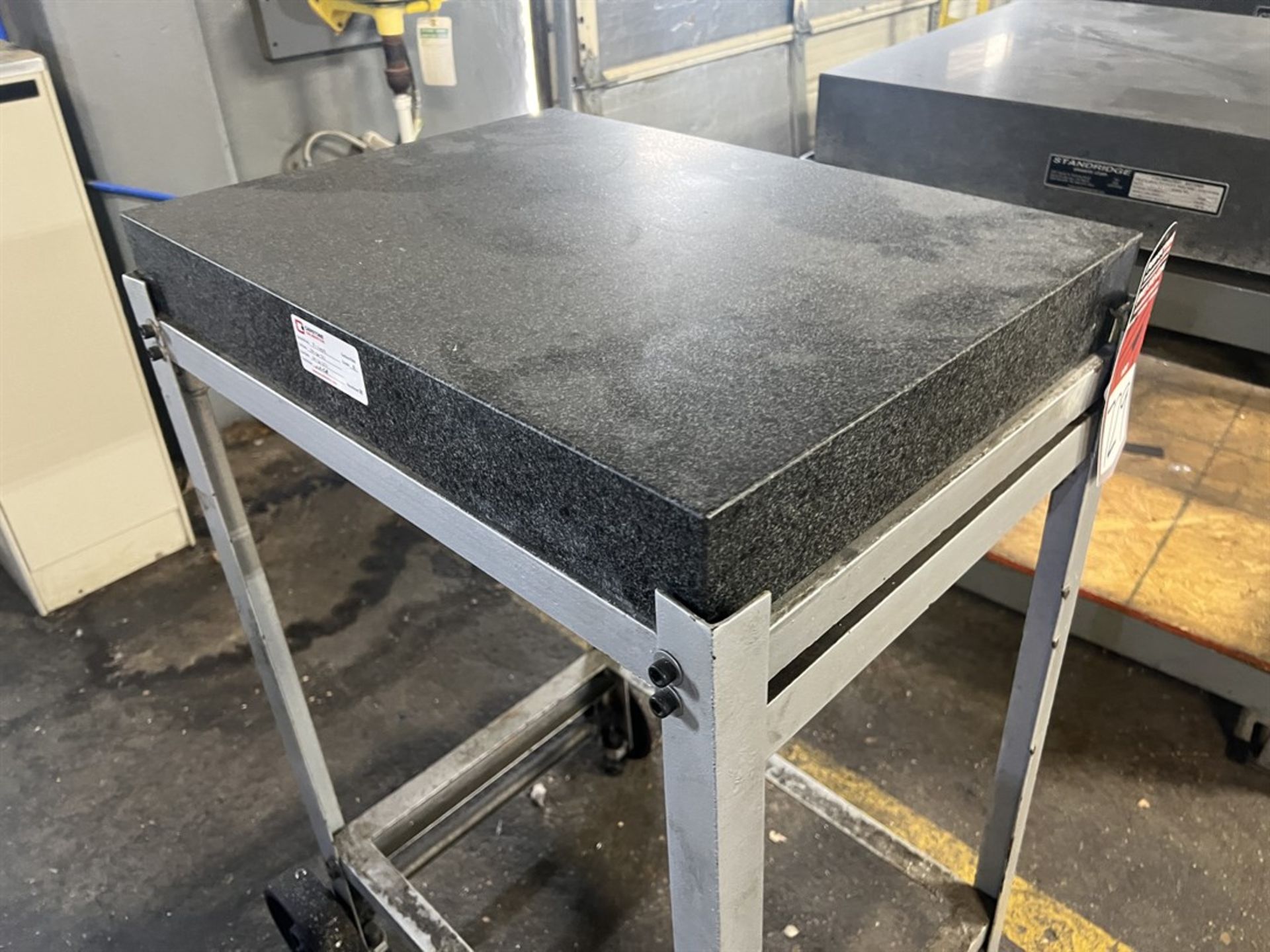 Granite Surface Plate, 24" x 18" x 3" Thick, on Steel Base, (TURNING) - Image 2 of 2
