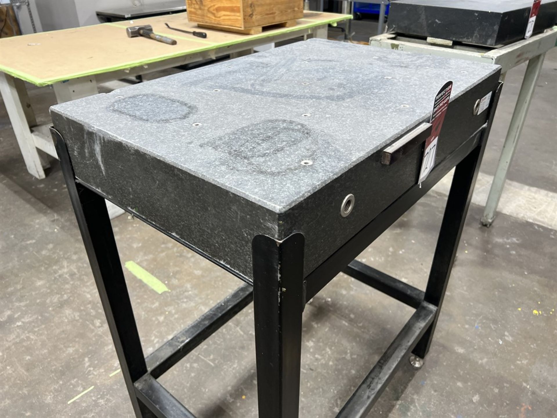 Granite Surface Plate, 22" x 33" x 5.5" Thick, on Steel Base, (BRIDGEPORT BUILDING) - Image 2 of 3