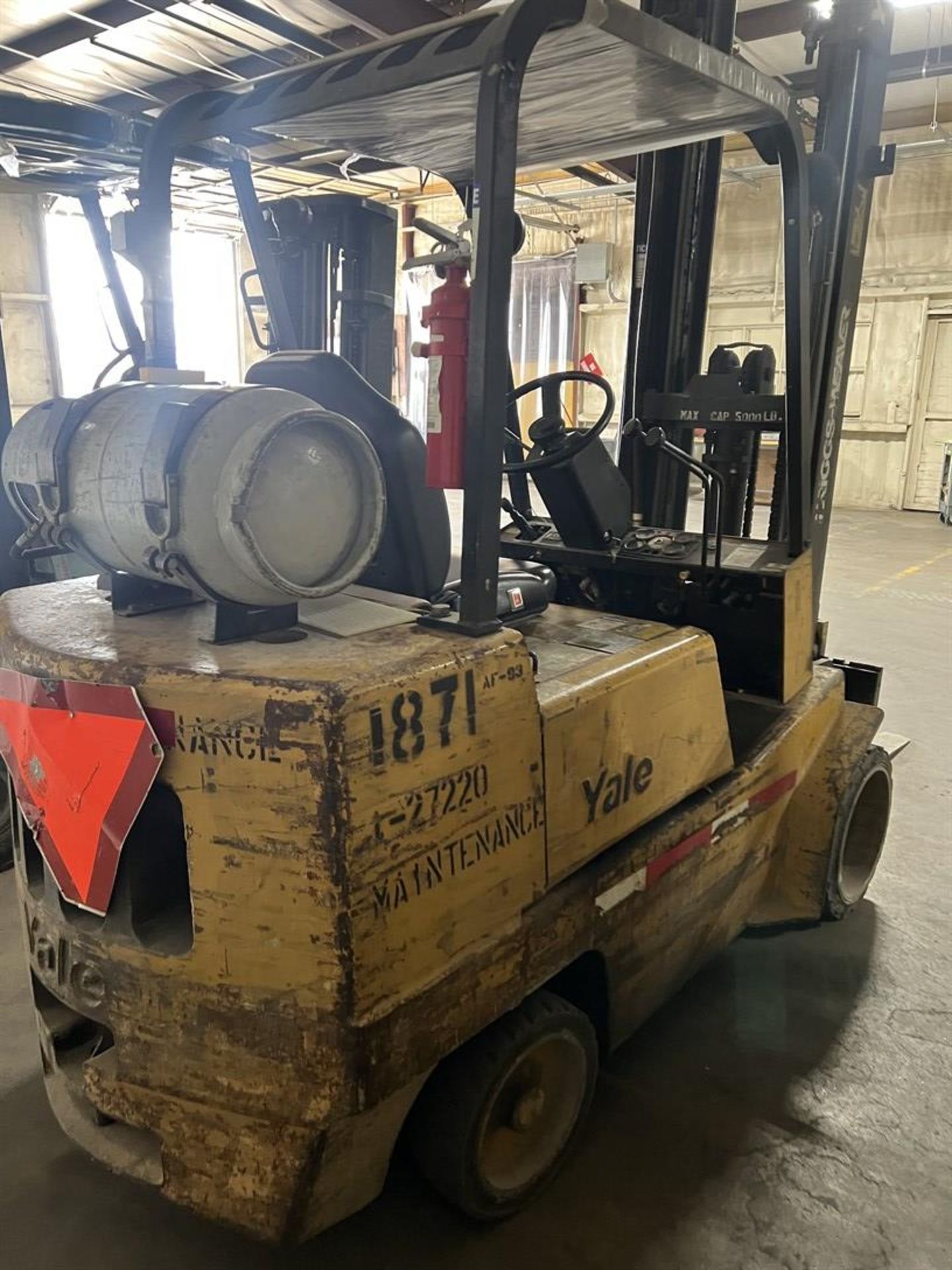 YALE GC060 LP Forklift, s/n N493534, 5000 Lb. Capacity, 3-Stage Mast - Image 5 of 10