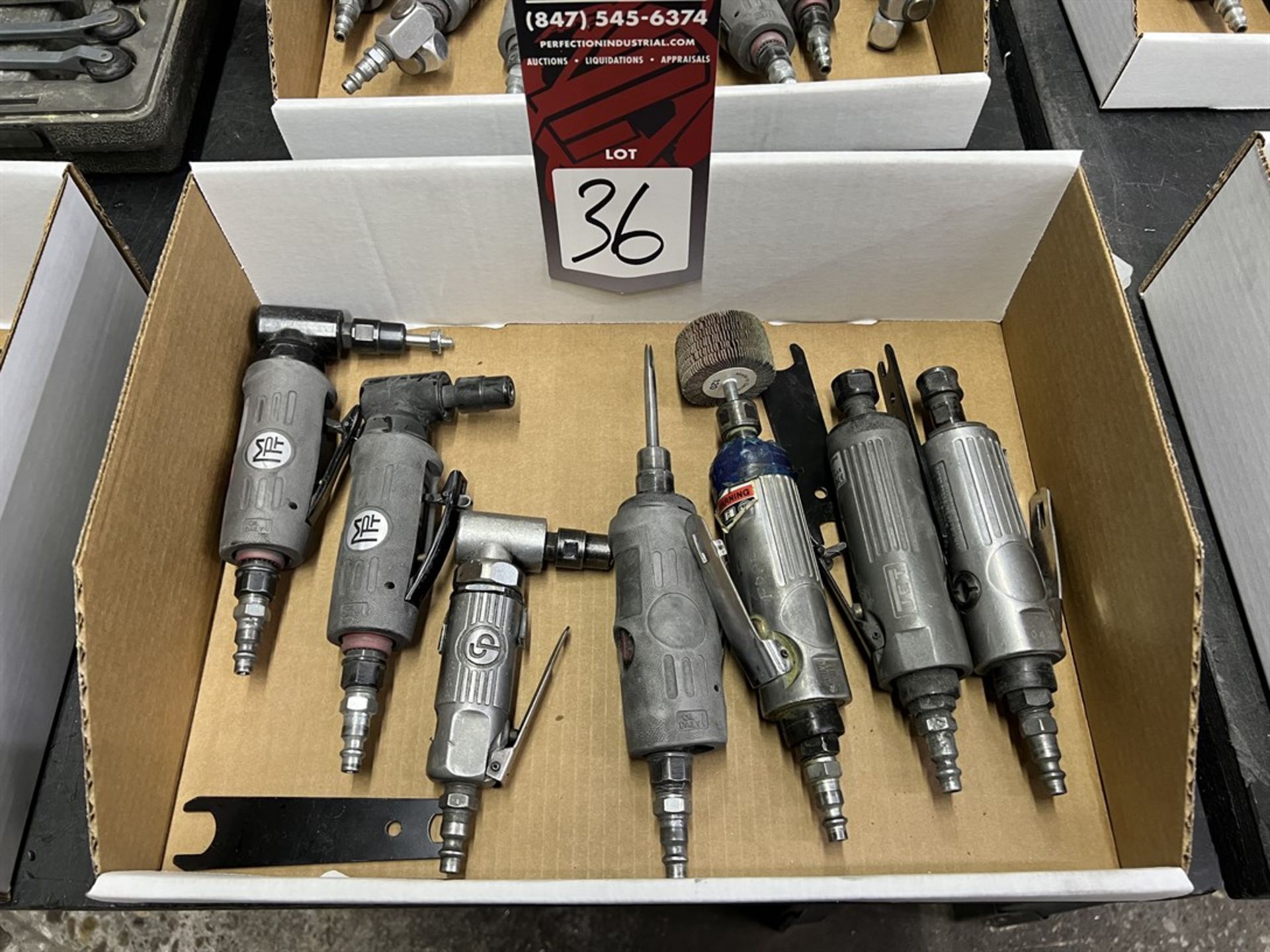 Lot of Assorted 1/4" 90 Degree Die Grinders