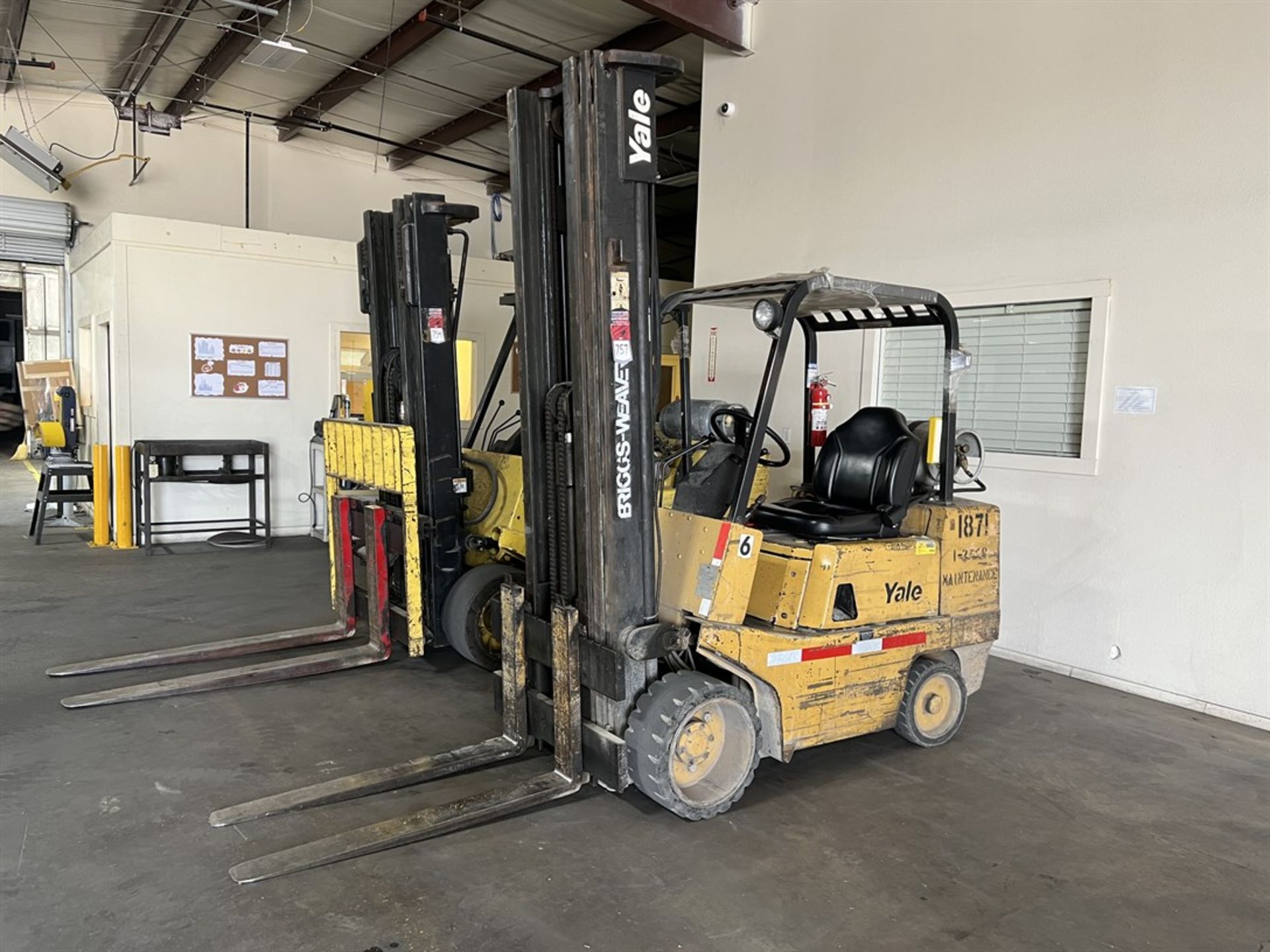 YALE GC060 LP Forklift, s/n N493534, 5000 Lb. Capacity, 3-Stage Mast