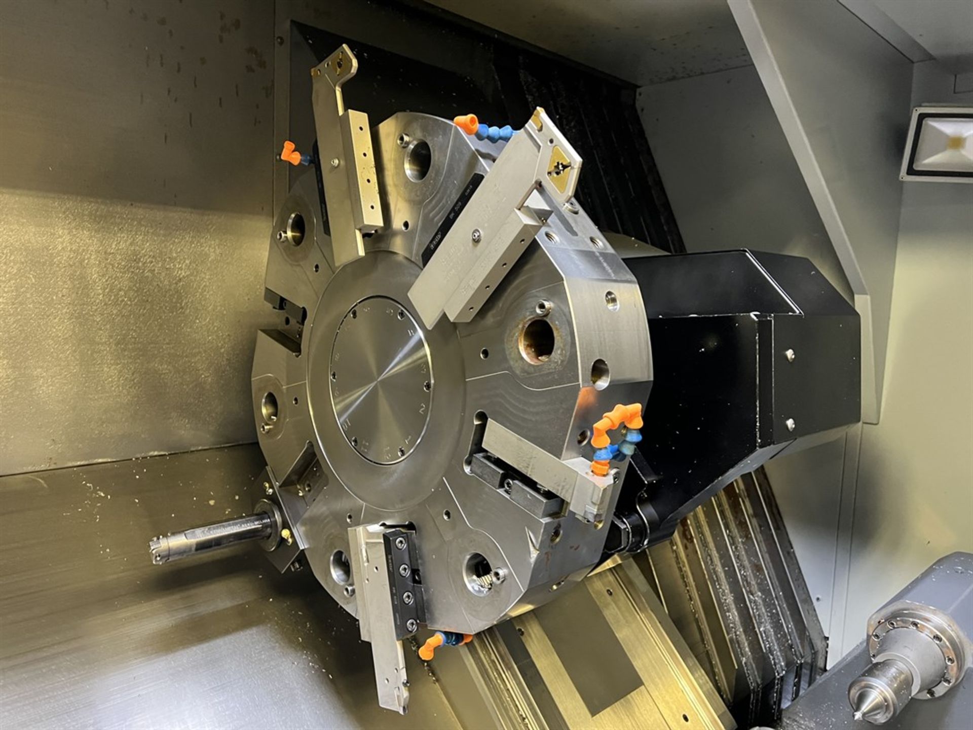 2014 HAAS ST-45L Turning Center, s/n 3099558, HAAS CNC Control, 19.5" SMW Autoblok 3-Jaw Chuck, 12- - Image 6 of 11