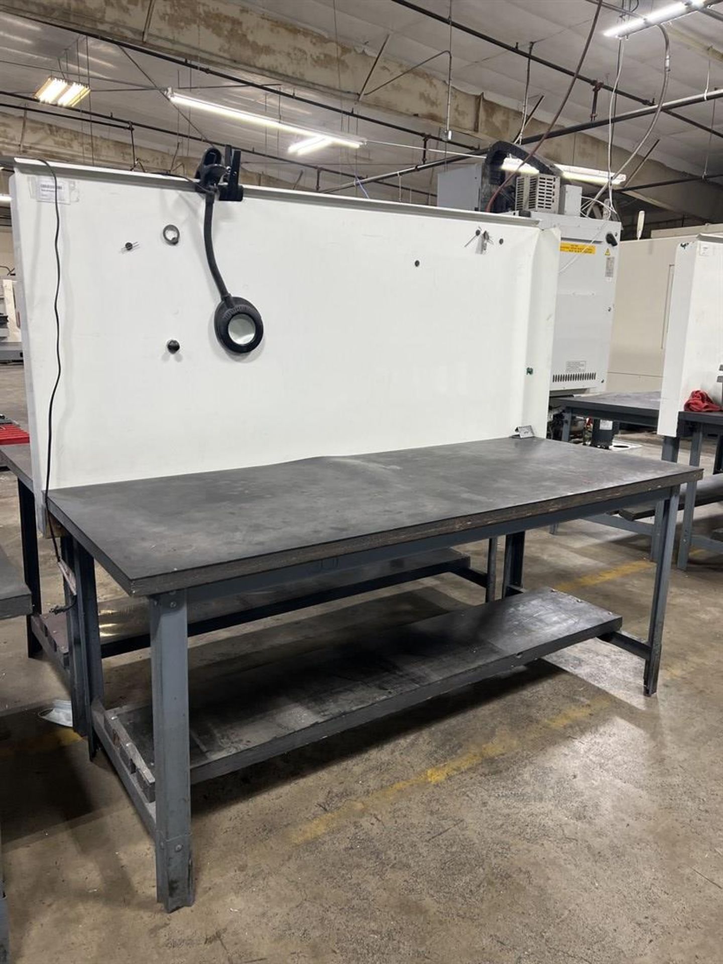 Double Sided Work Bench w/ Back, 30" x 72" Work Top Each Side