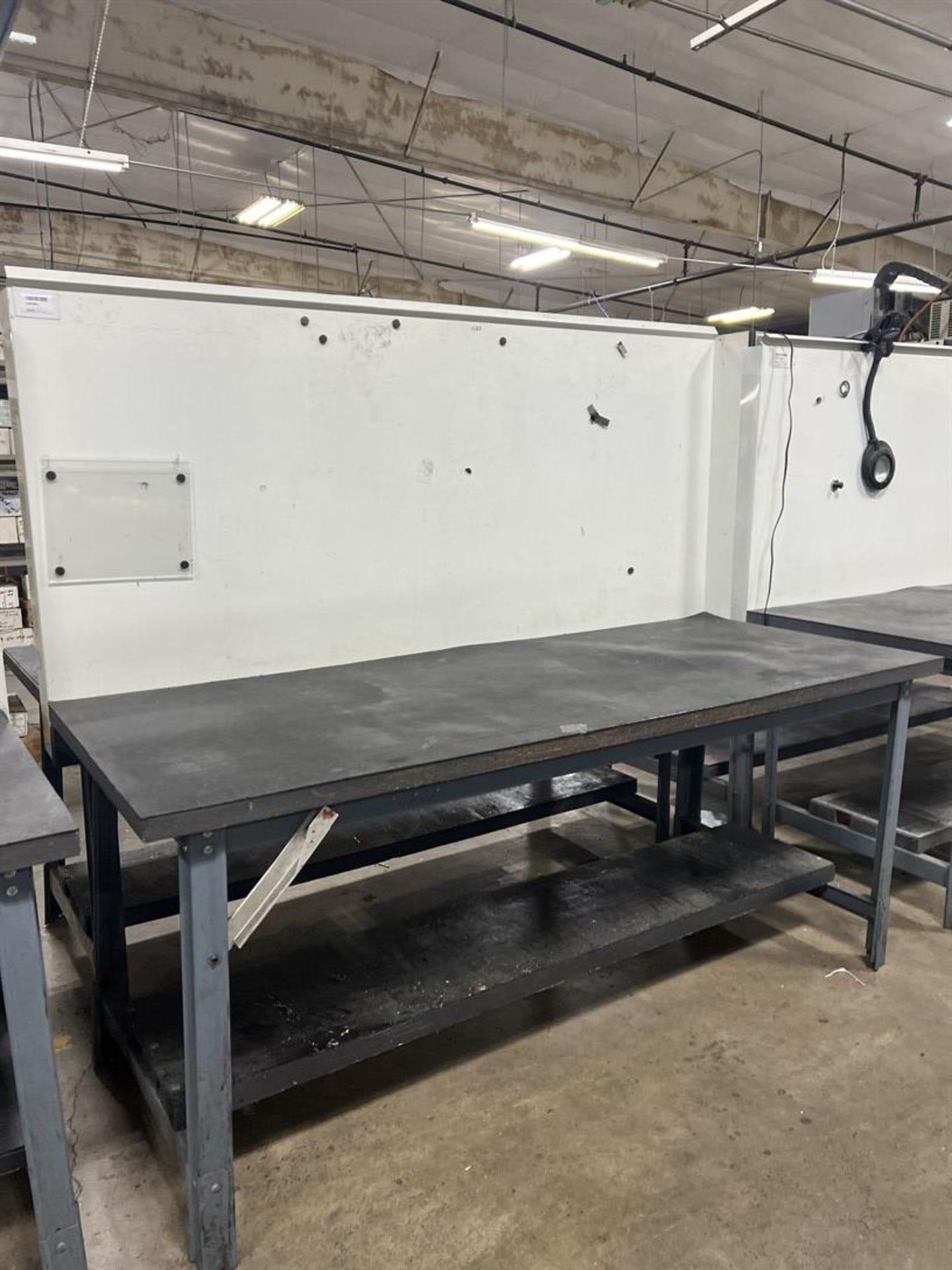 Double Sided Work Bench w/ Back, 30" x 72" Work Top Each Side