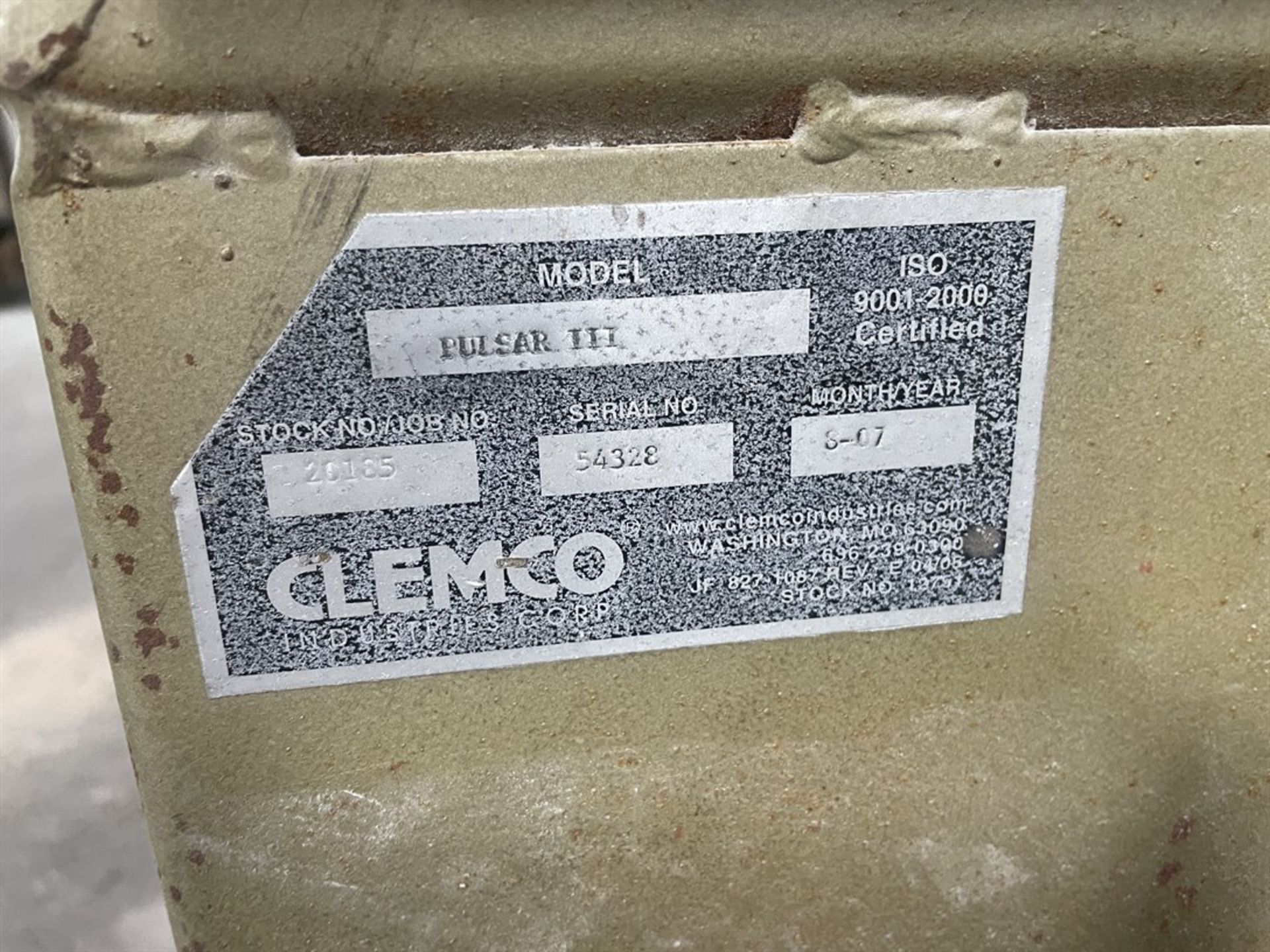 2007 CLEMCO ZERO PULSAR III Blast Cabinets, s/n 54328 & 55796 - Image 3 of 3
