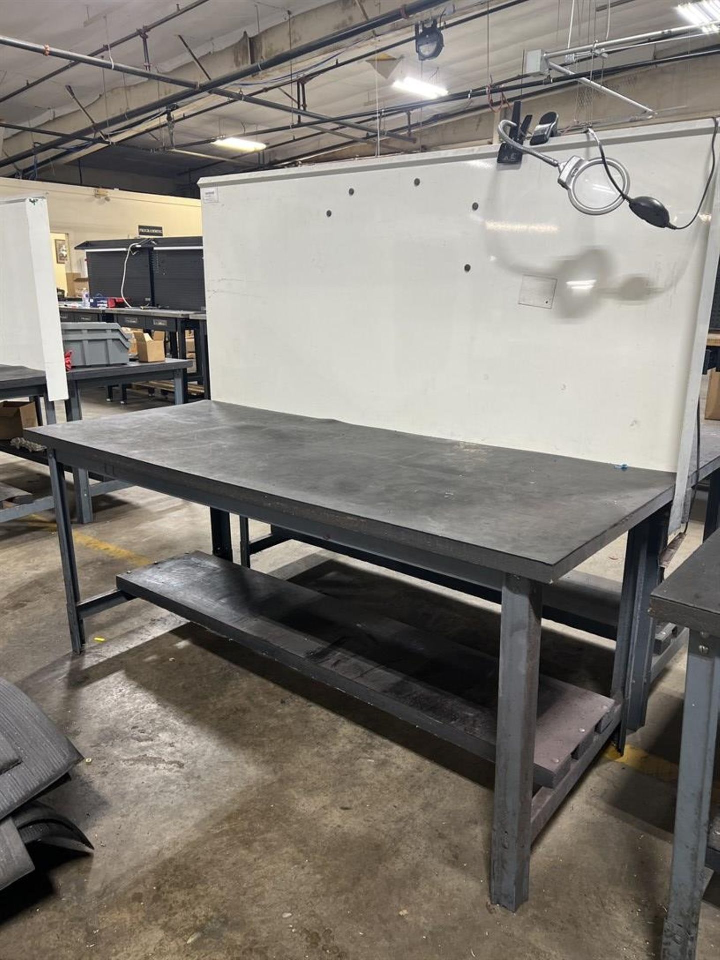 Double Sided Work Bench w/ Back, 30" x 72" Work Top Each Side
