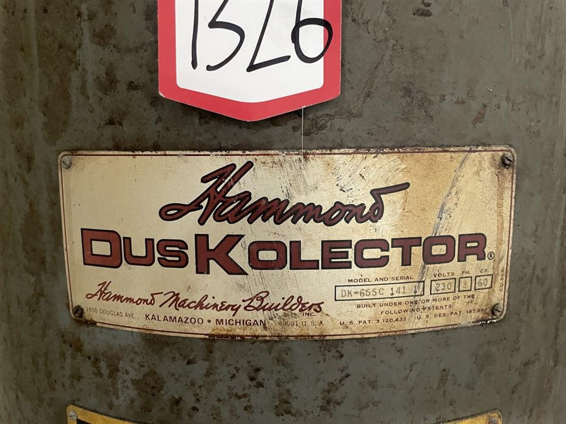 HAMMOND DusKolector DK-655C 14191 Dust Collector - Image 2 of 2