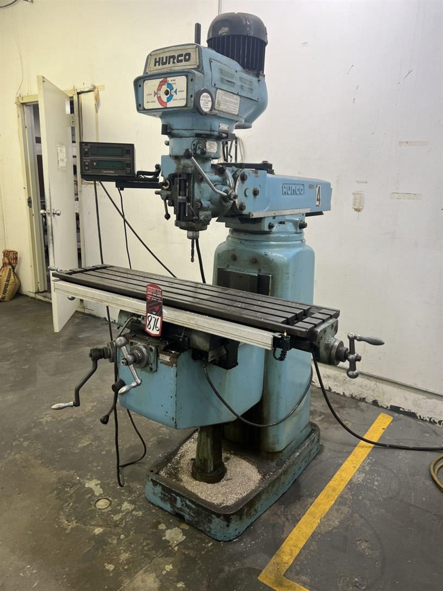 HURCO SM1 Milling Machine, s/n SE8019105RE, 9” x 42” Table, 60-4000 RPM Spindle Speed, Mitutoyo DRO