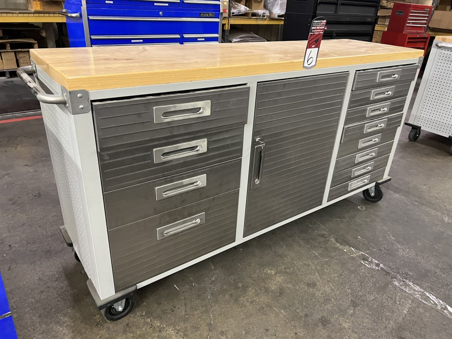 Wood Top Rolling Tool Chest