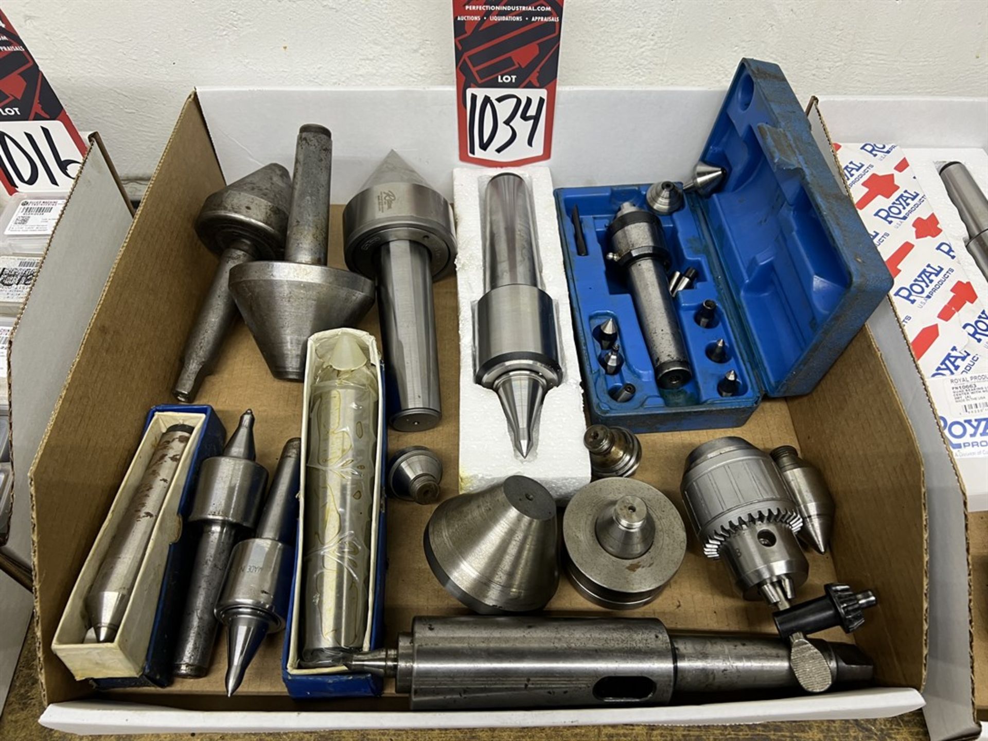 Lot of Assorted Dead Centers, Live Centers and Drill Chucks