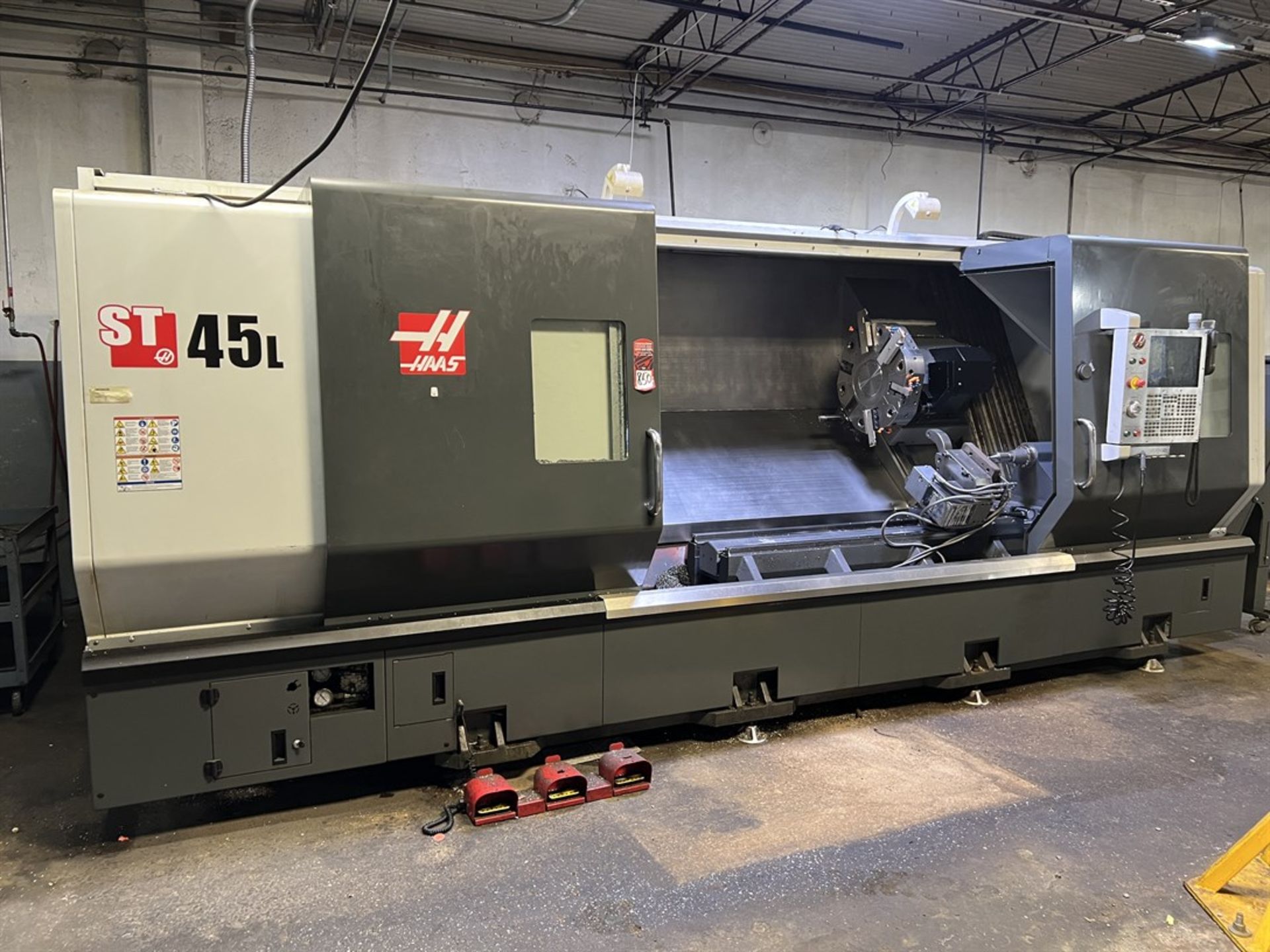2014 HAAS ST-45L Turning Center, s/n 3099558, HAAS CNC Control, 19.5" SMW Autoblok 3-Jaw Chuck, 12- - Image 2 of 11