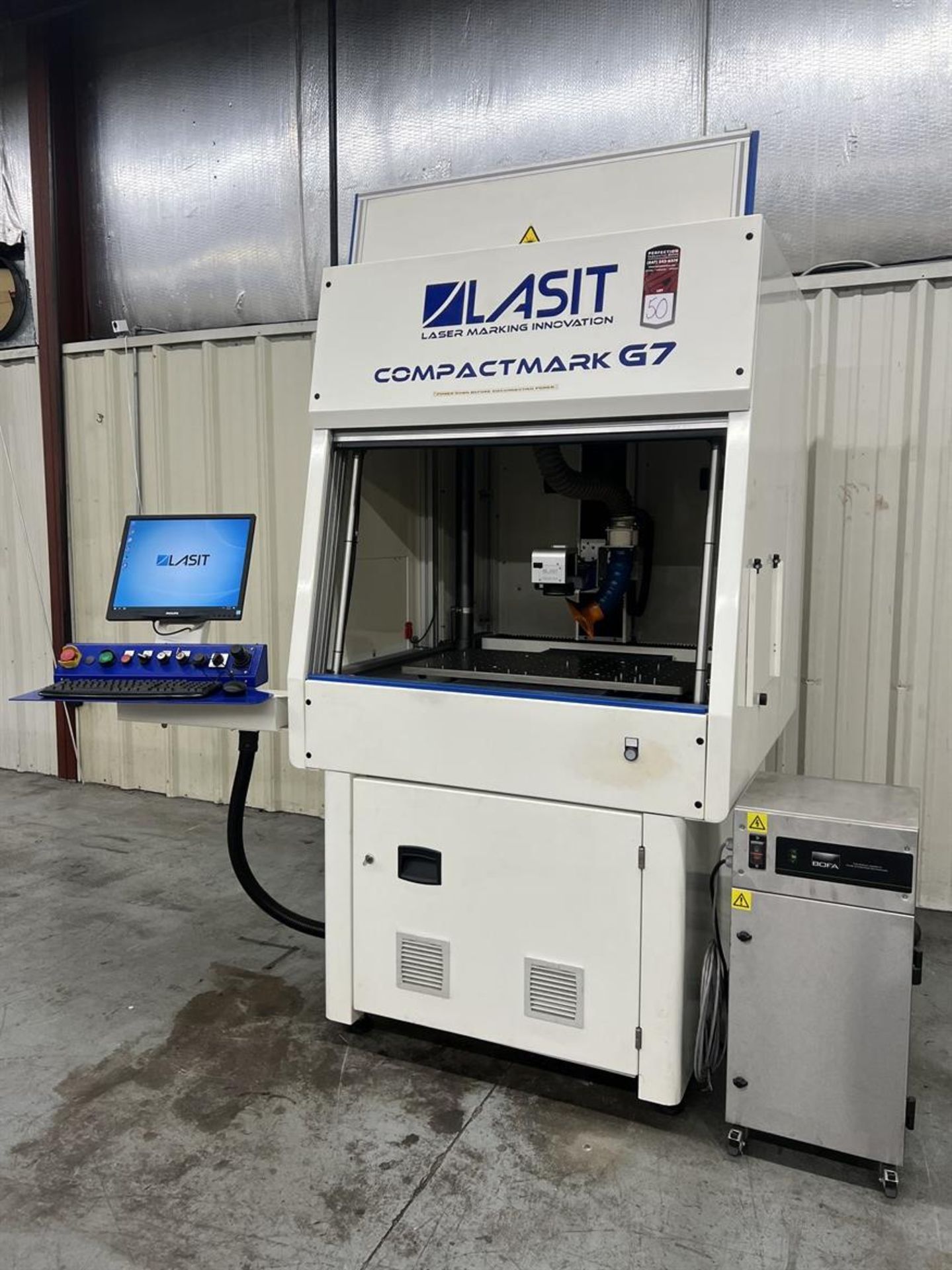 2018 LASIT Compact Mark G7 Fiber Laser Marking System, s/n LMGG10073, Fiber Fly Head, Theta Lens,