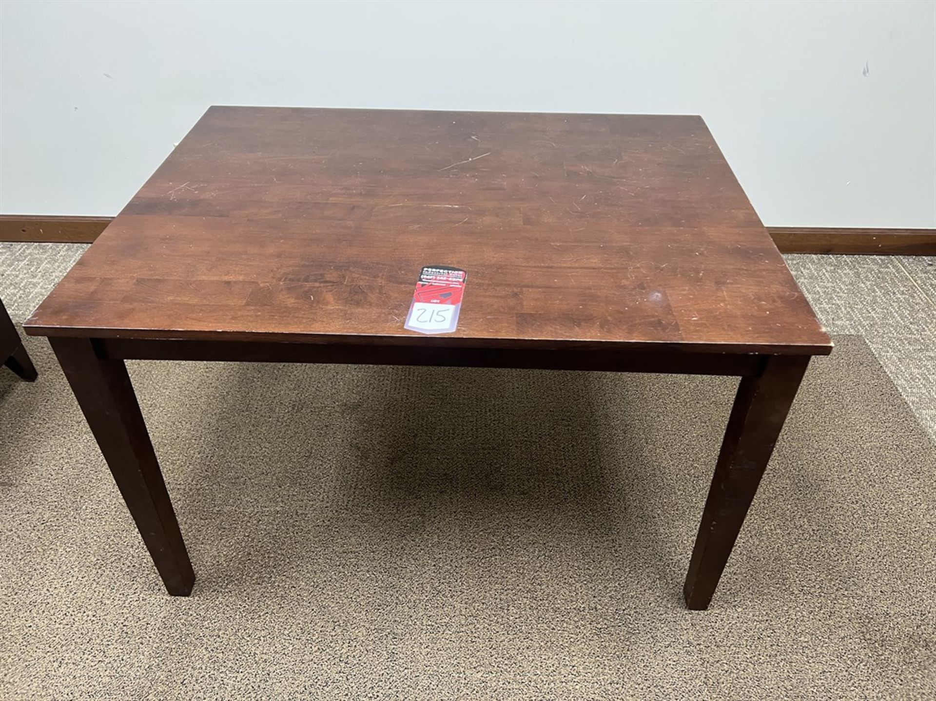 Wood Table, 36" x 48" w/ End Table - Image 2 of 3