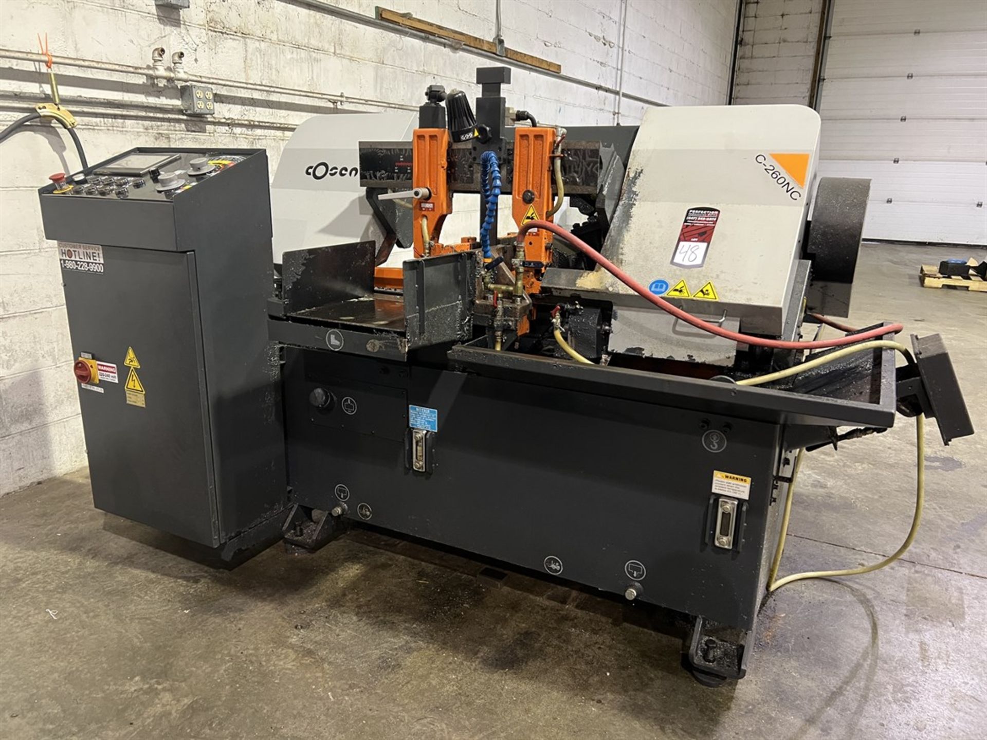 2018 COSEN C-260NC Horizontal Bandsaw, s/n 26C1070722, 10.2" Round Capacity, 10.2" x 11.8" Rectangle