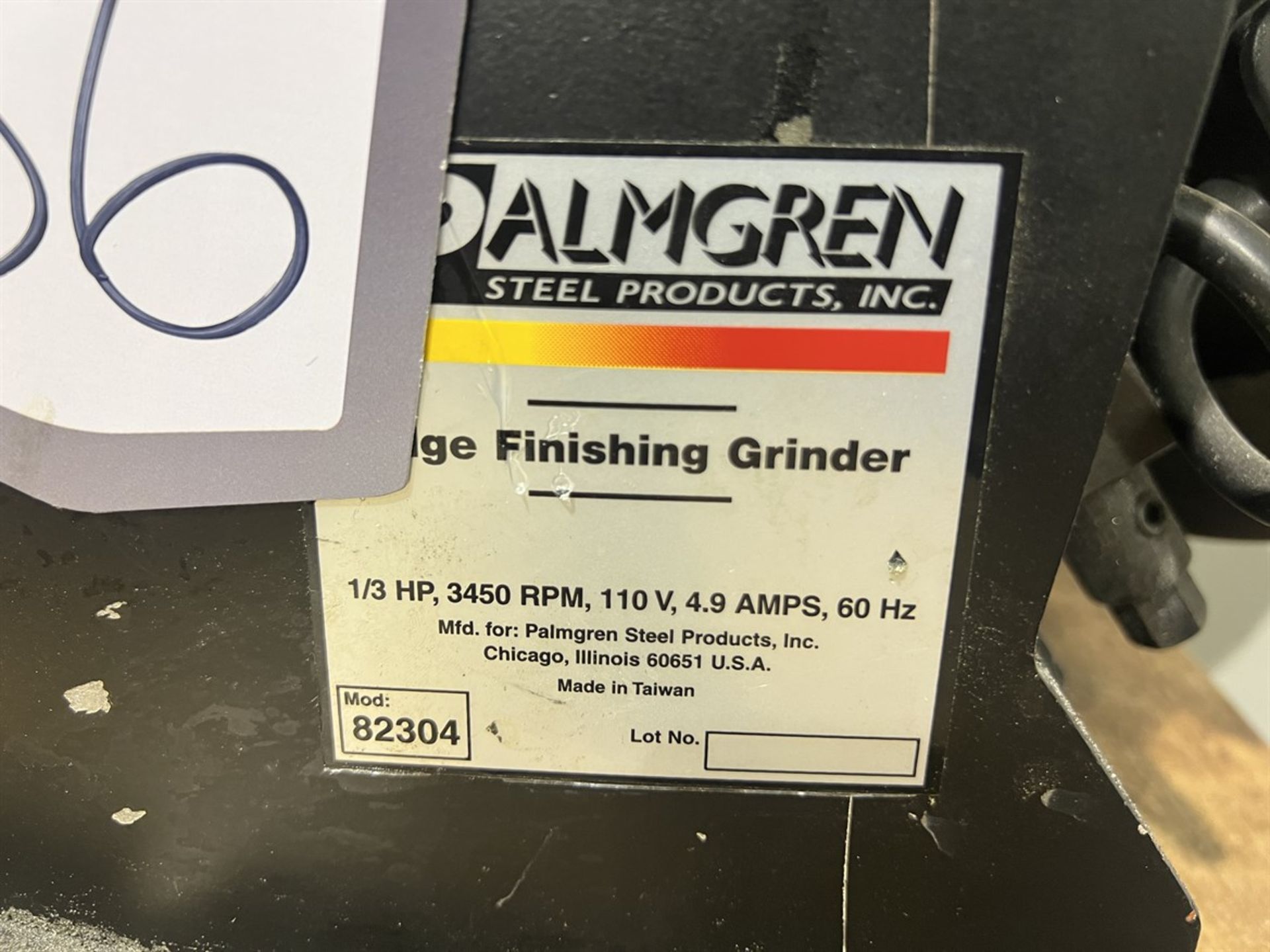 PALMGREN 82304 Edge Finishing Grinder, 3450 RPM, 1/3 HP - Image 4 of 4