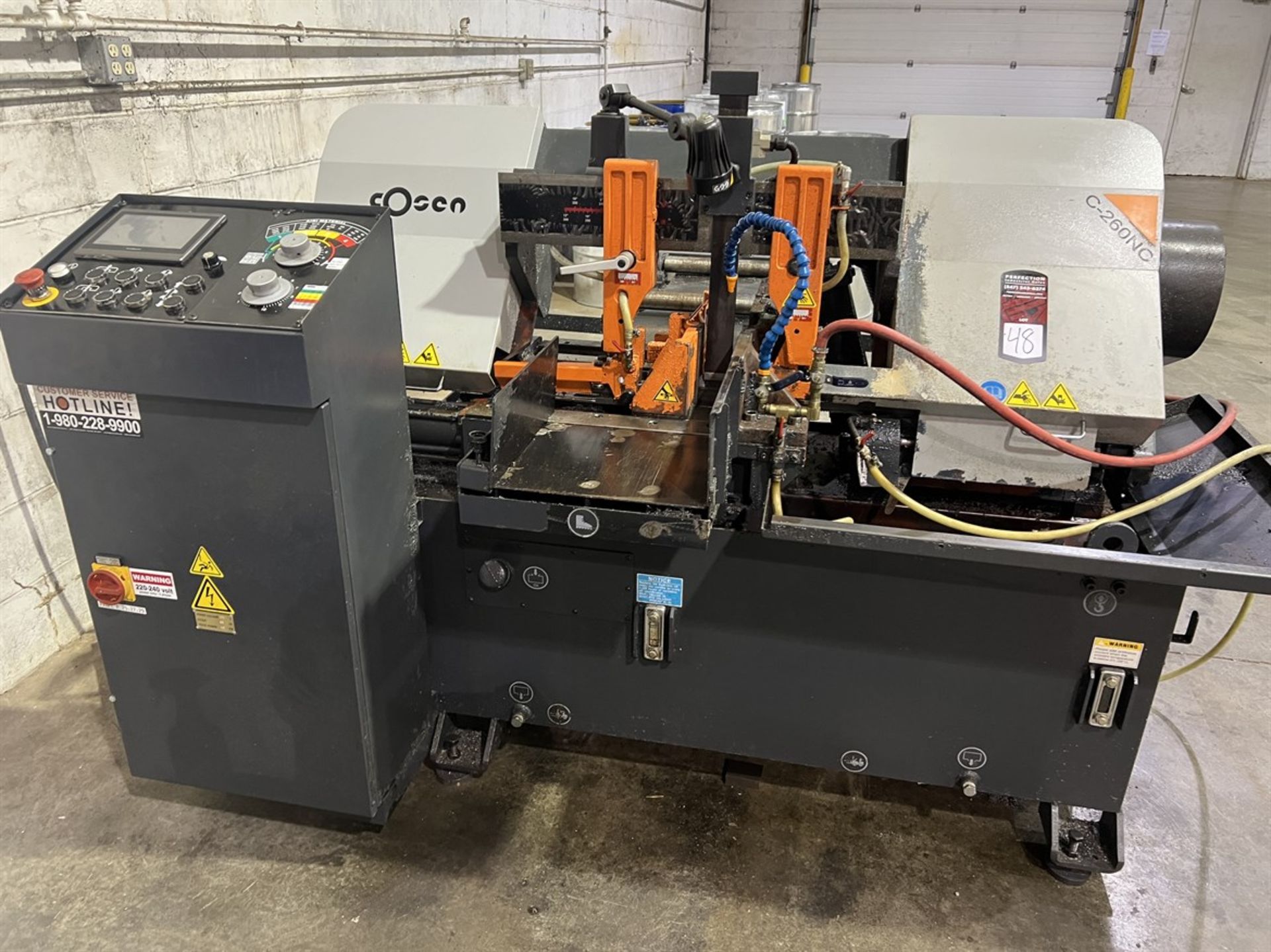 2018 COSEN C-260NC Horizontal Bandsaw, s/n 26C1070722, 10.2" Round Capacity, 10.2" x 11.8" Rectangle - Image 2 of 9