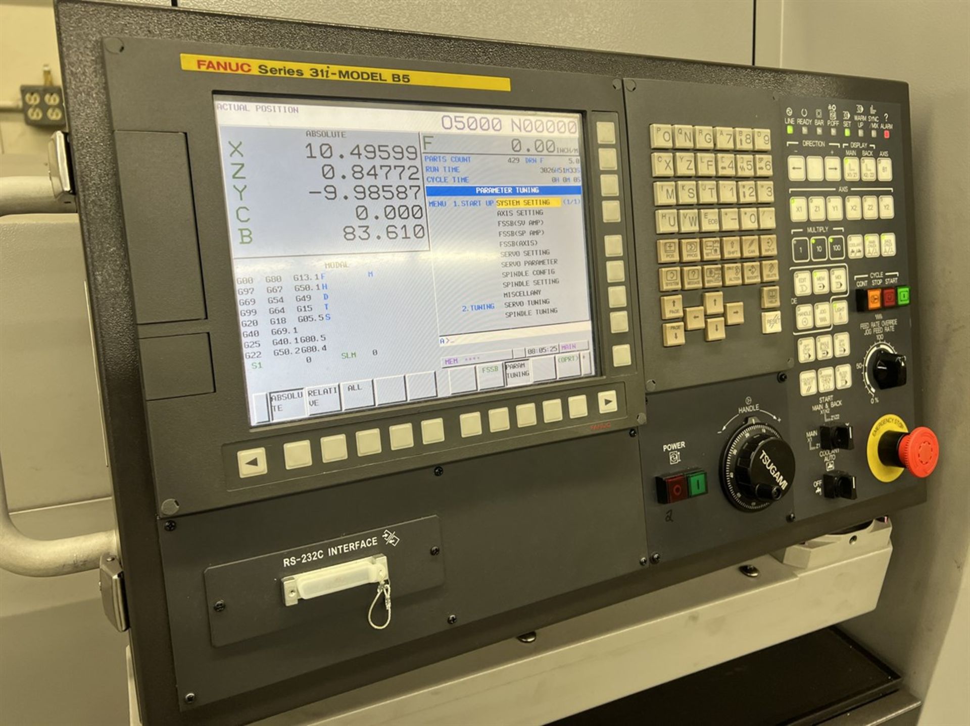 2018 TSUGAMI SS327-5AX Swiss Type Lathe, s/n 10249A, Fanuc 31i-B5, *Includes Bar Feed* - Image 17 of 20