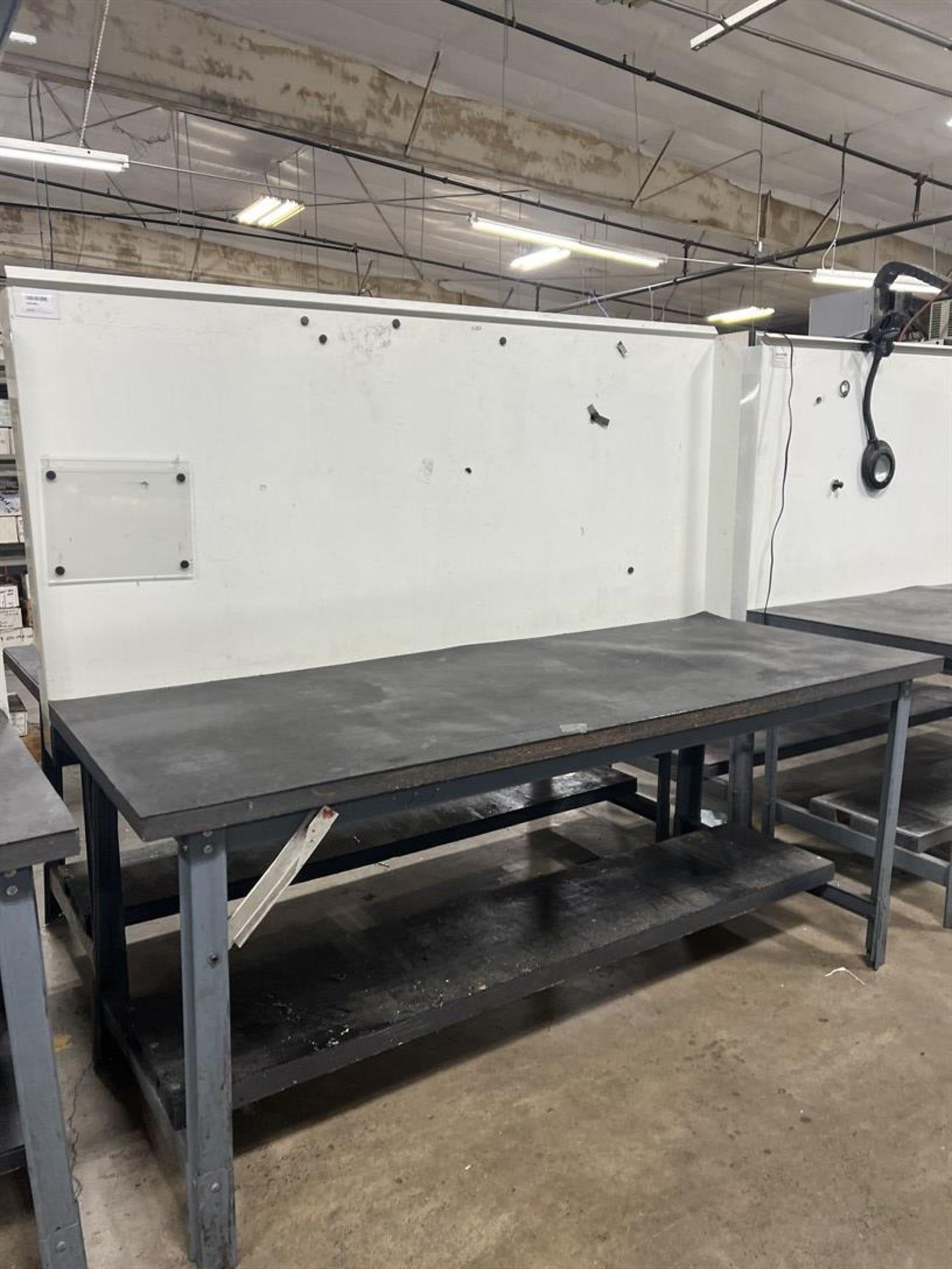 Double Sided Work Bench w/ Back, 30" x 72" WorkTop Each Side