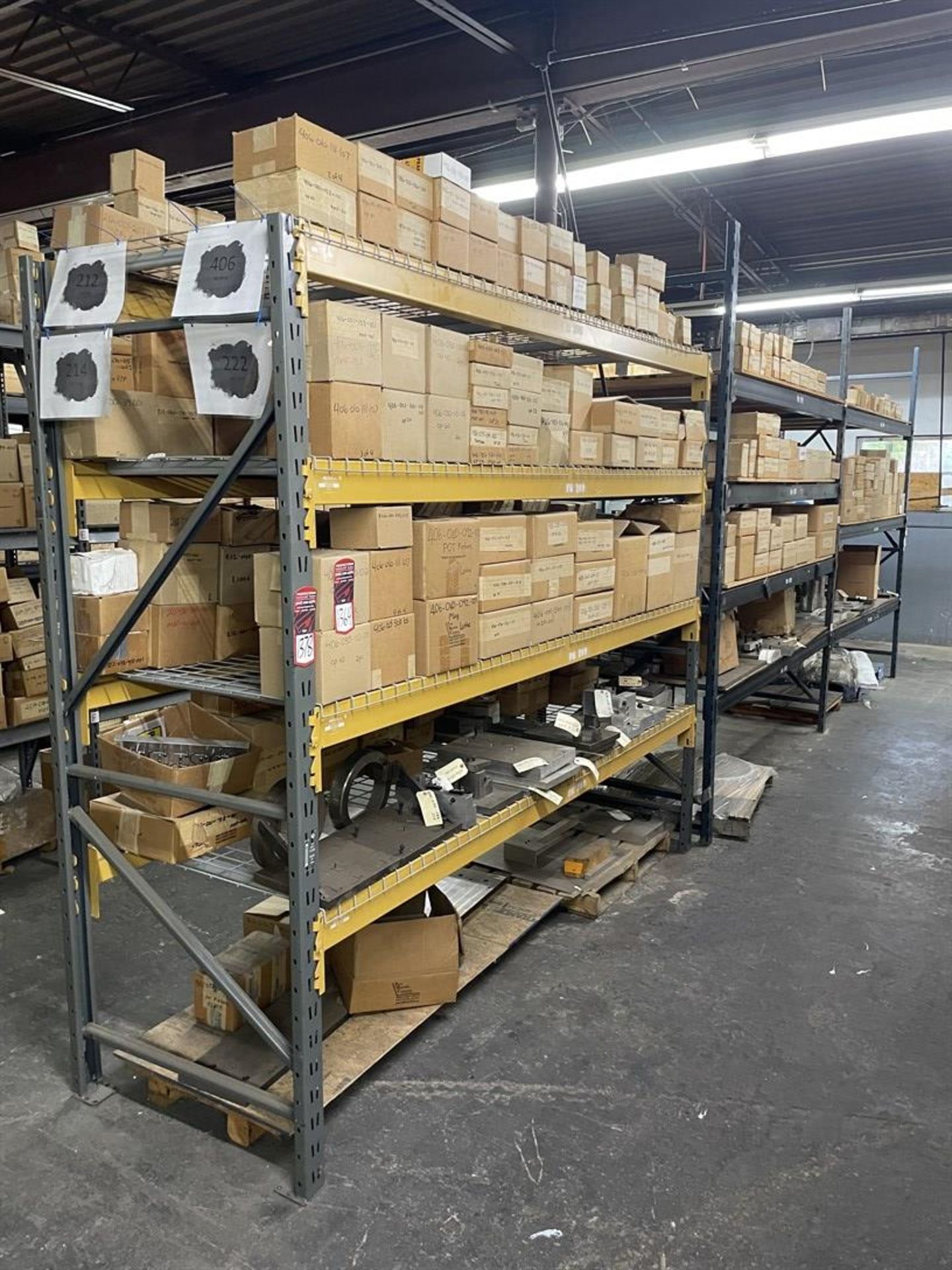 (2) Sections of Pallet Racking Including 9' Cross Beams, 10' Uprights and 48" Depth and (1)