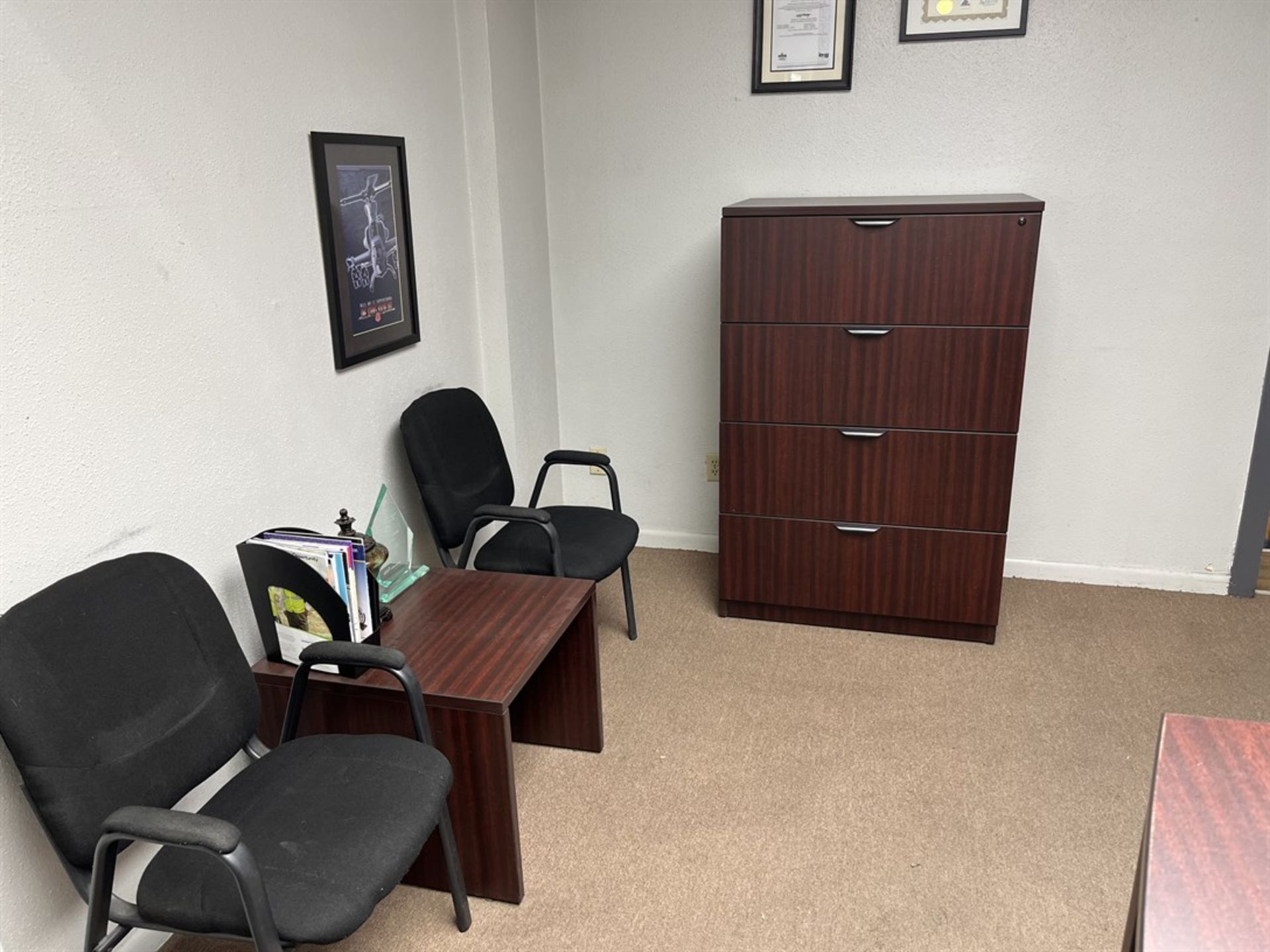 Lot consisting of Reception Desk, Monitors, File Cabinets, and Chair, (PC NOT INCLUDED) - Image 5 of 5