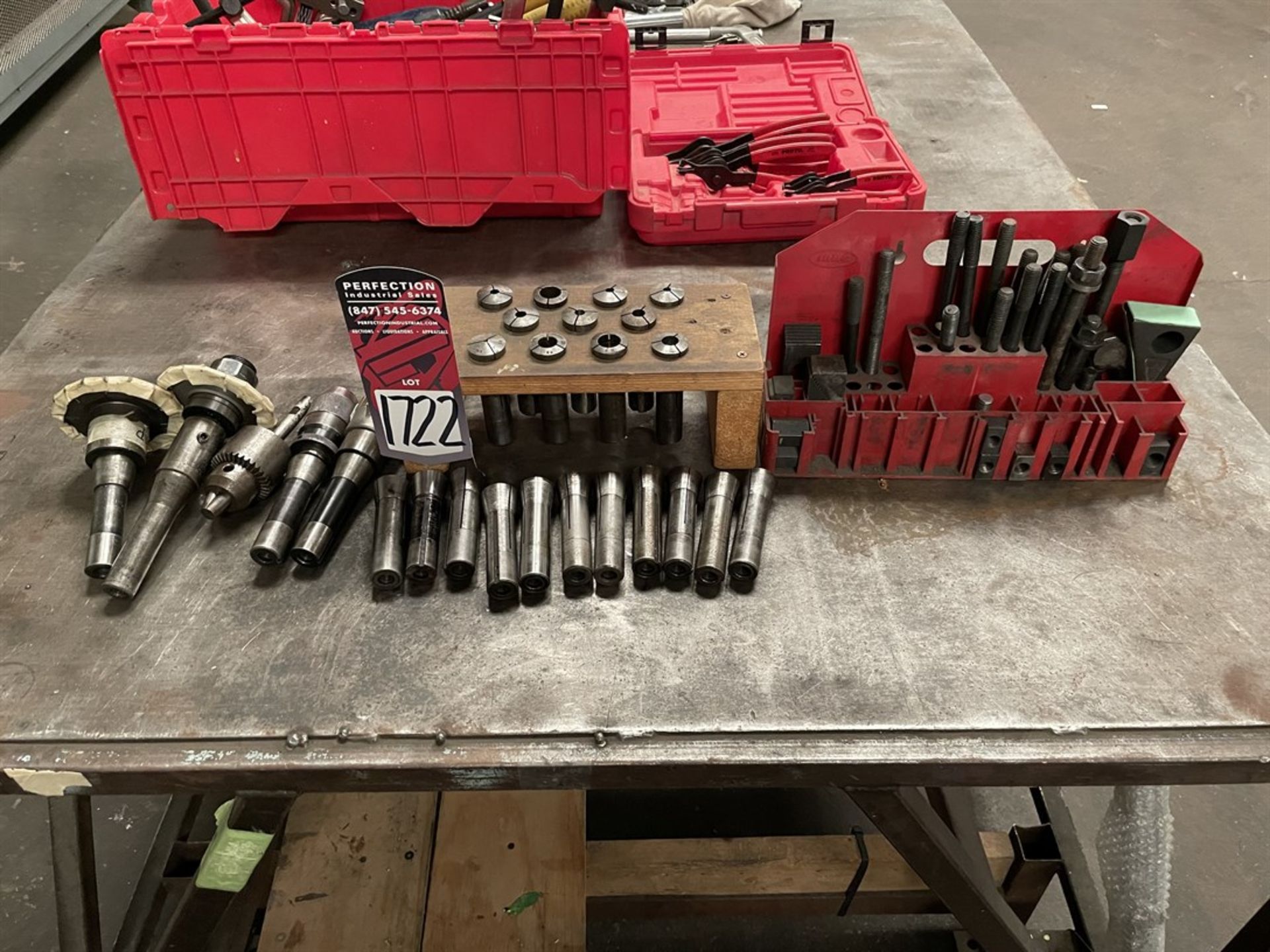 Lot of Assorted R-8 Tooling and Clamping Hardware