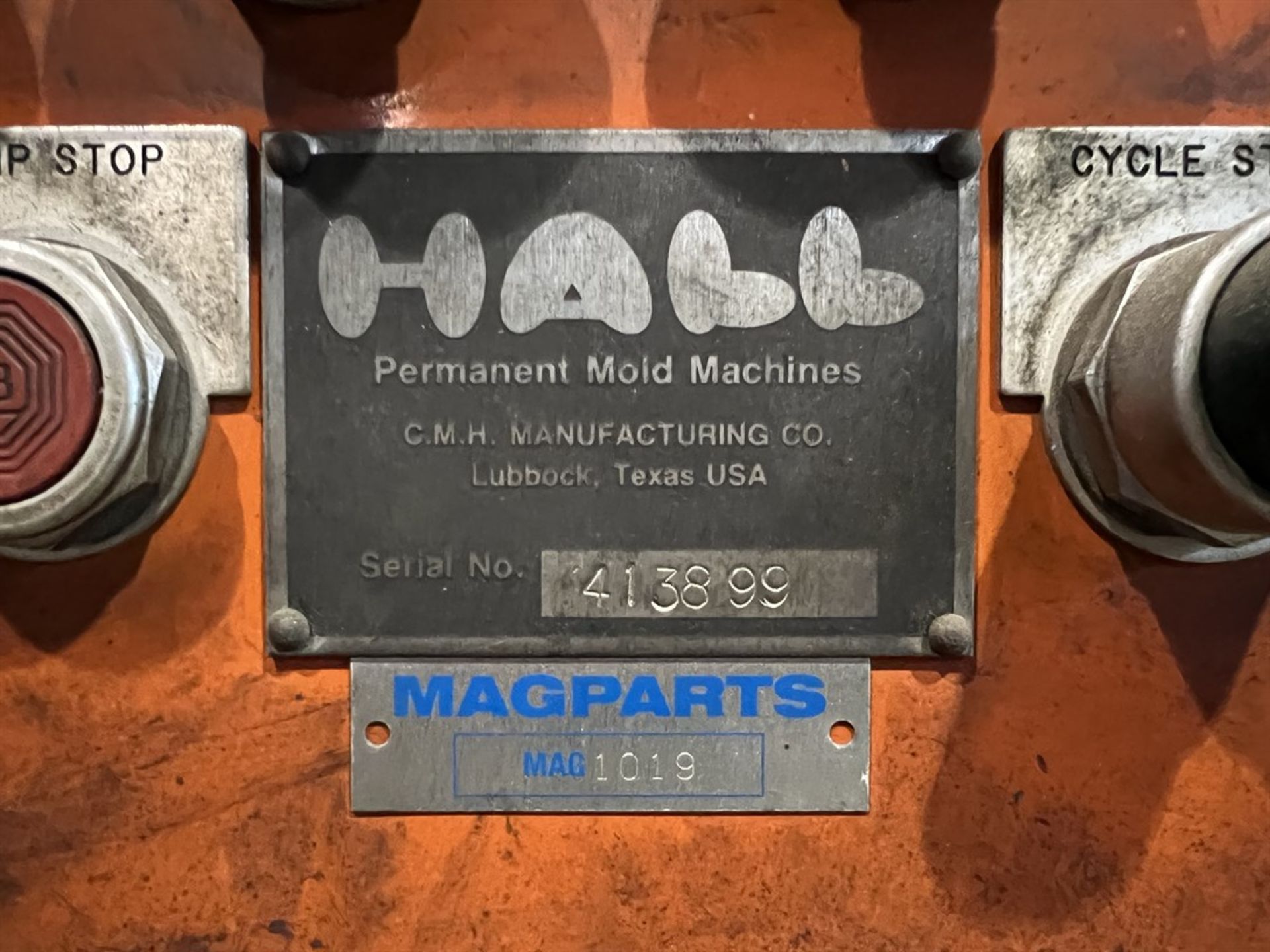 HALL #3HSW Permanent Mold Casting Machine, s/n 331899, 20 GPM Auto Hydraulic Unit - Image 8 of 9