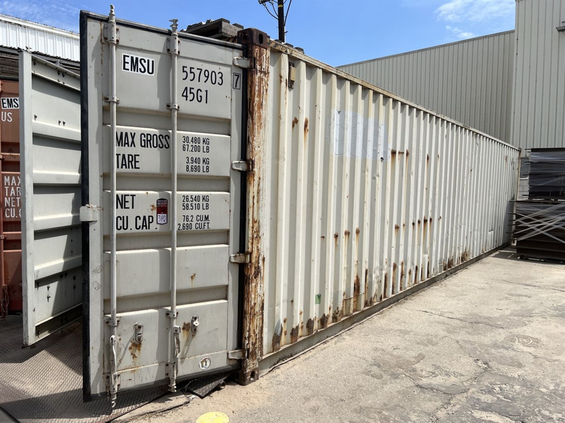 40' Shipping Container, (NO CONTENTS)