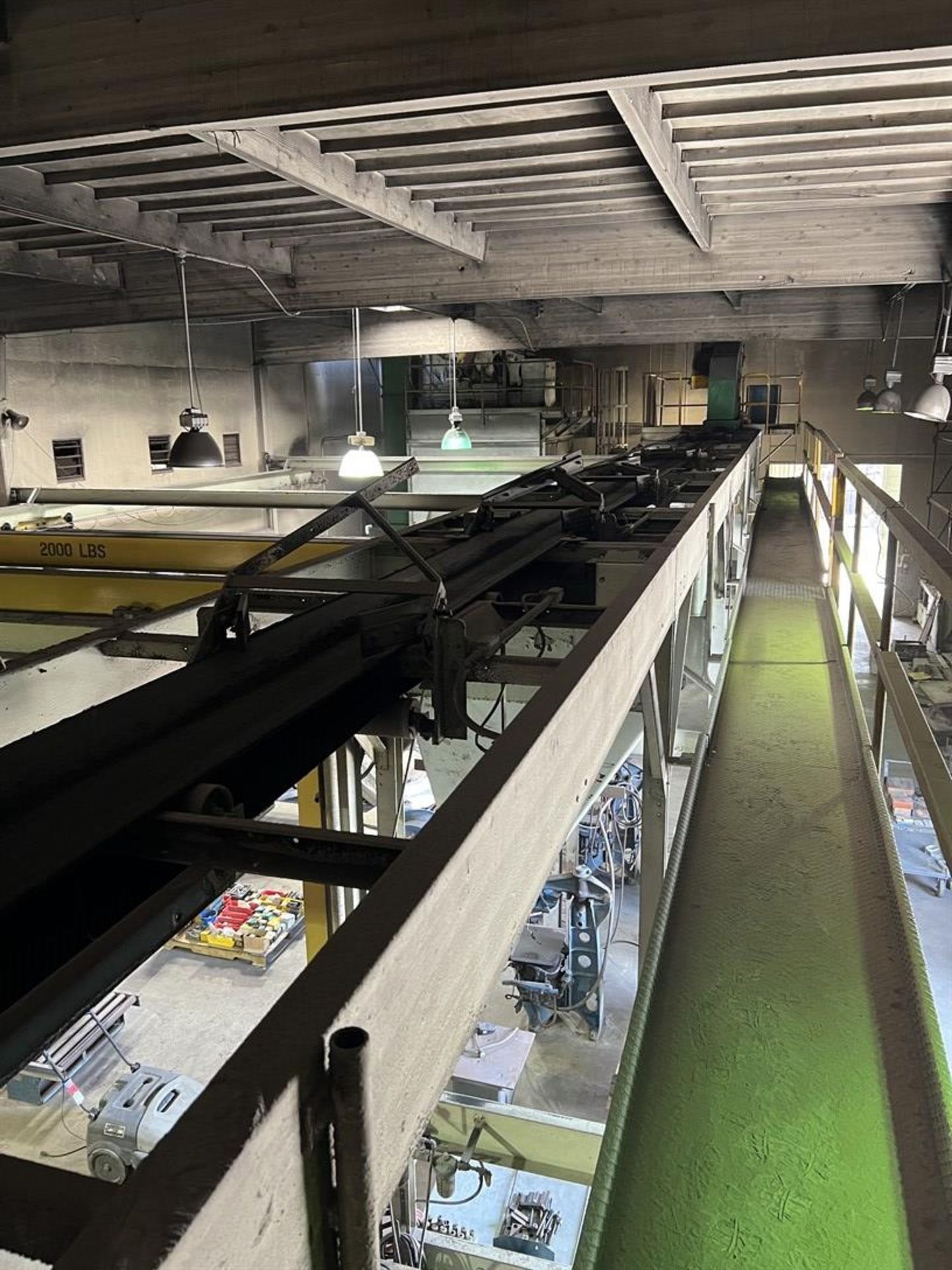 3 HP Distributor Belt Conveyor 72'Lx15'Tx5'W, w/ 18" Belt, w/ (4) Hoppers - Image 7 of 11