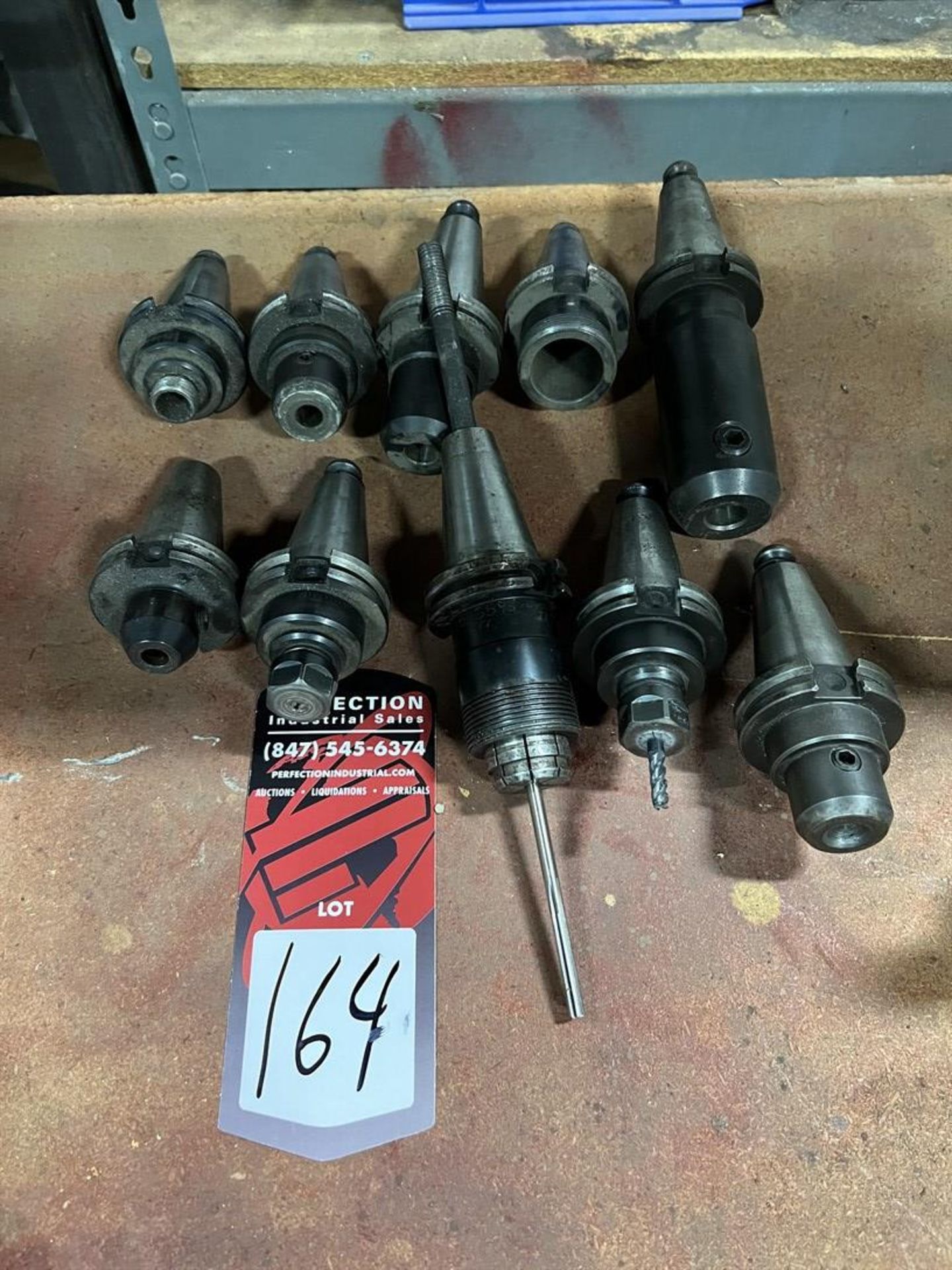 Lot Comprising (10) CT 40 Tapered Tool Holders