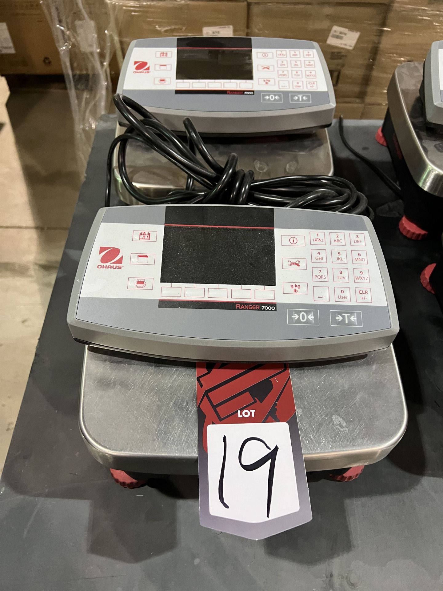 Lot of (2) OHAUS Ranger 7000 Digital Bench Top Scales - Image 2 of 3