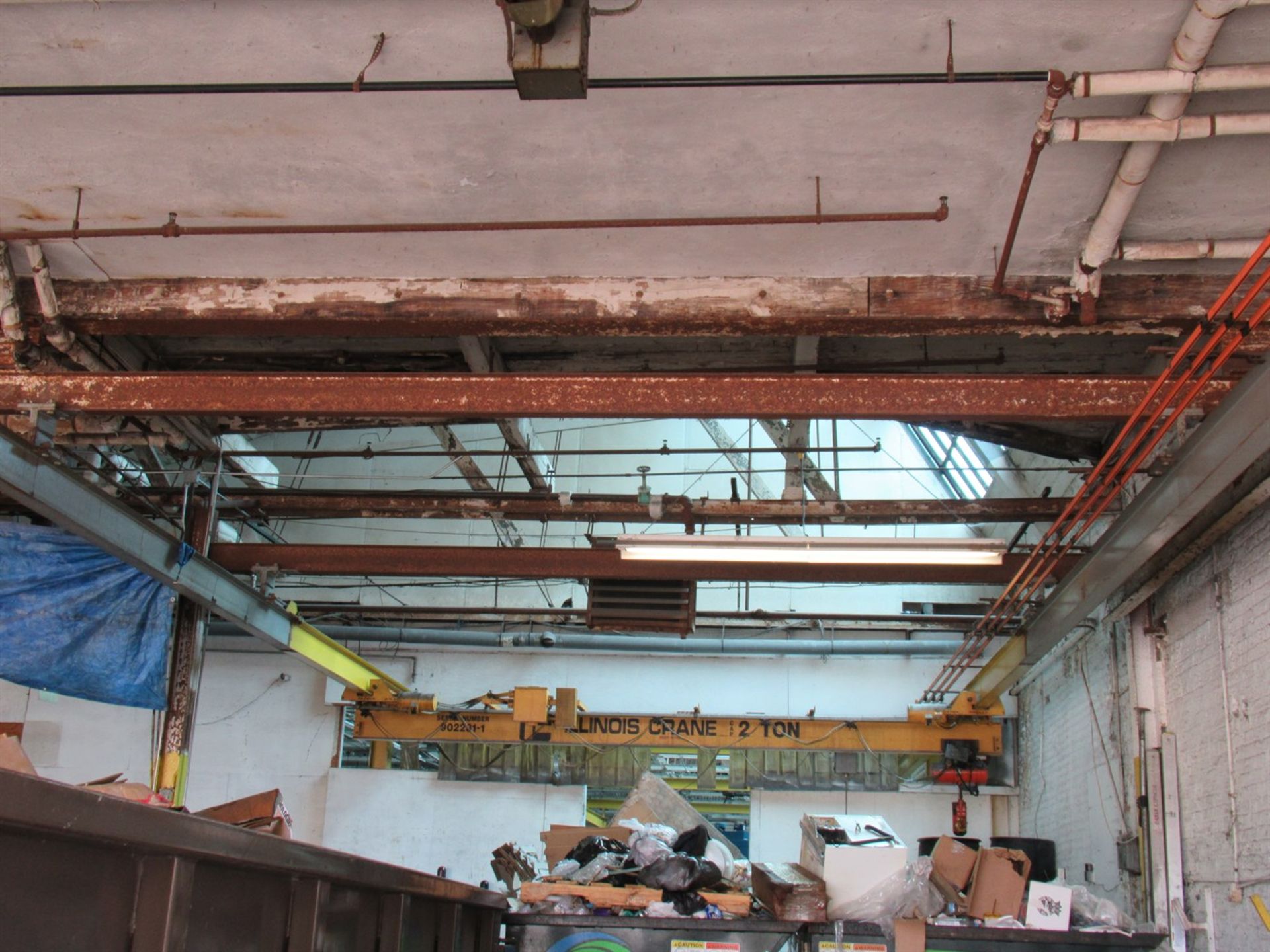 ILLINOIS Bridge Crane System, 2 Ton Cap, 19' span x 117' long, Electric Hoist w/ Pendant Control - Image 8 of 8