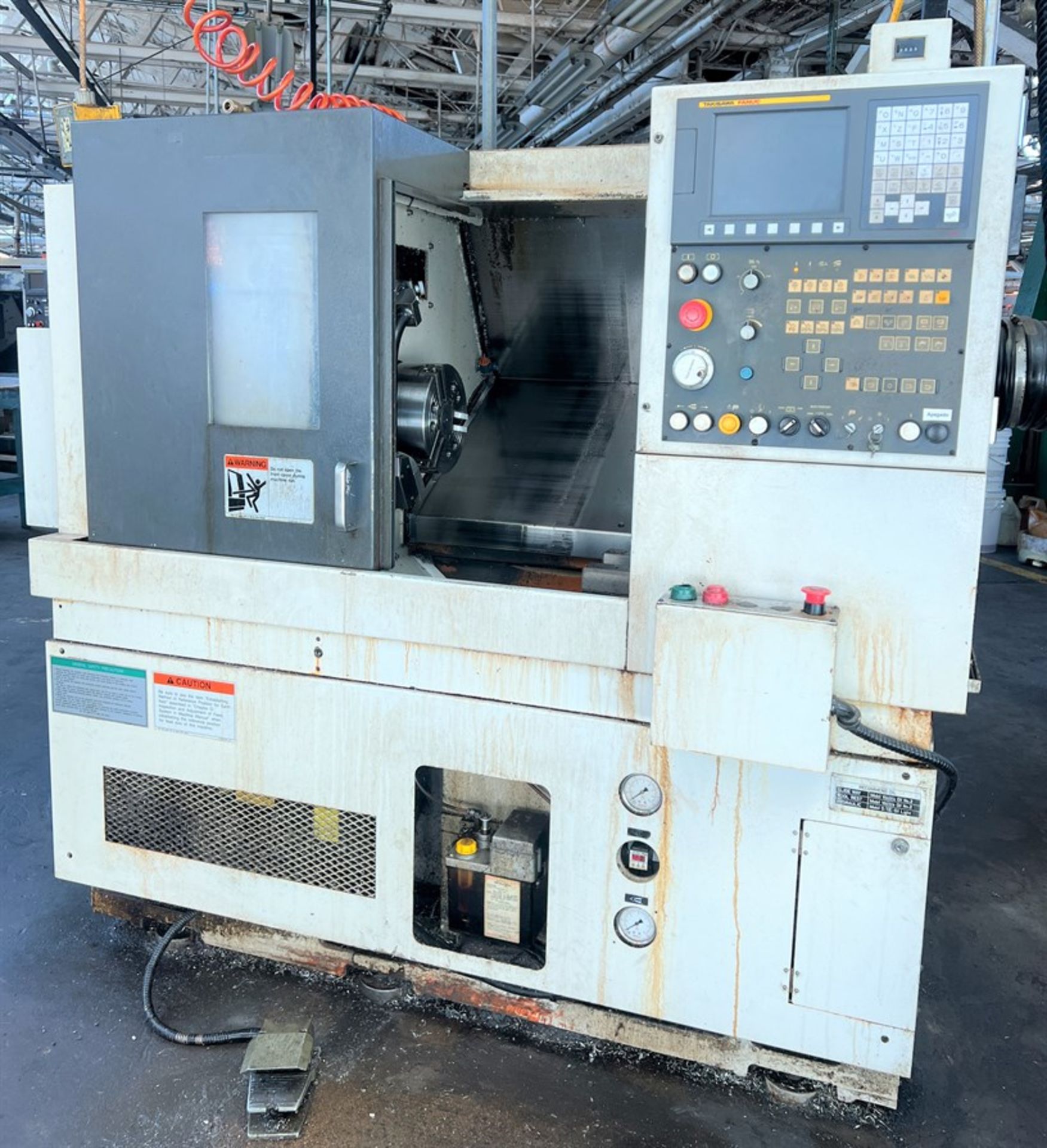 TAKISAWA TC-203J Turning Center, s/n TJXMR0007, w/ FANUC Control, 8” 3-Jaw Chuck, 8-Position Turret,