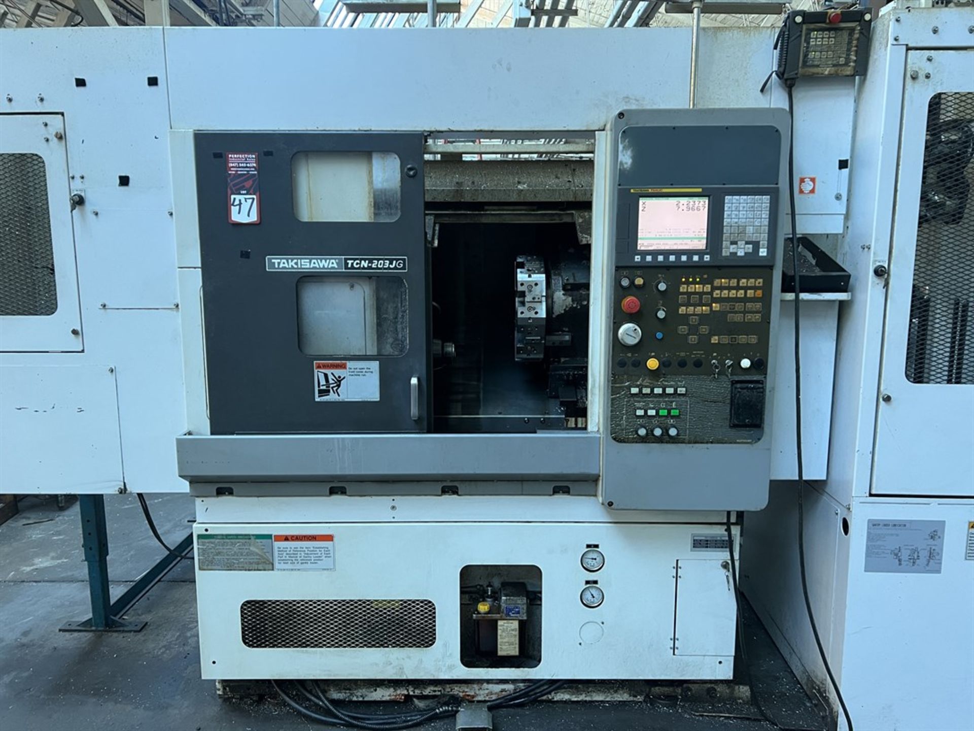 TAKISAWA TCN-203JG Turning Center, s/n TJXUM2084, w/ FANUC Control, Collet Chuck, 12-Position - Image 2 of 9