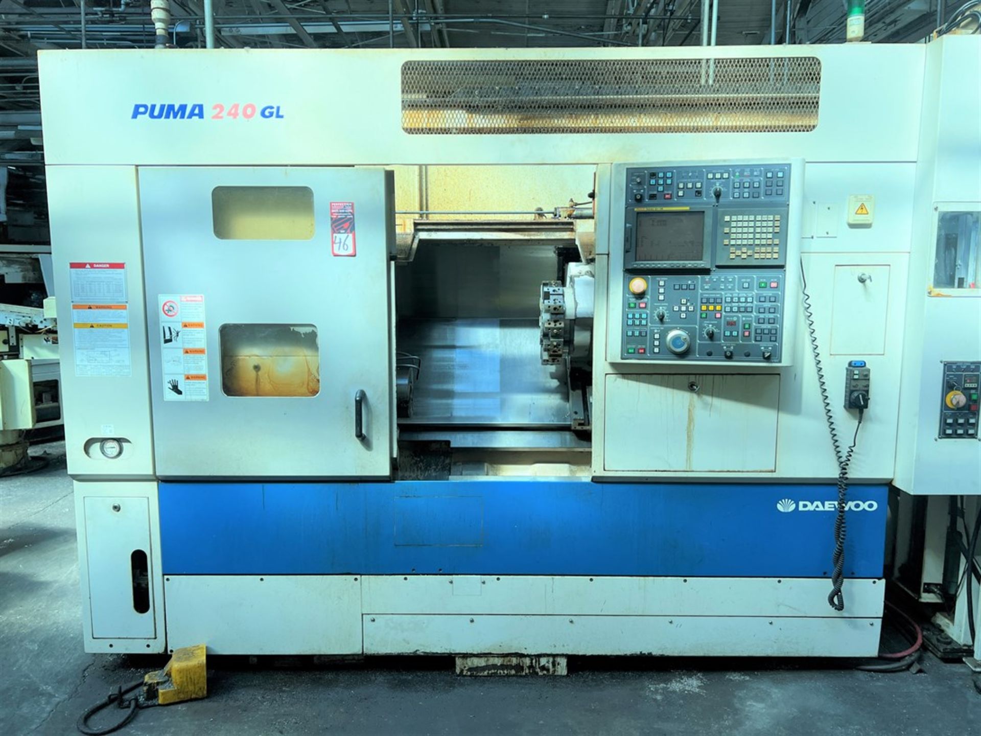 2004 DAEWOO PUMA 240 BGL Turning Center, s/n PM240617, w/ FANUC 21i-TB Control, 8” 3-Jaw Chuck, 12- - Image 2 of 11