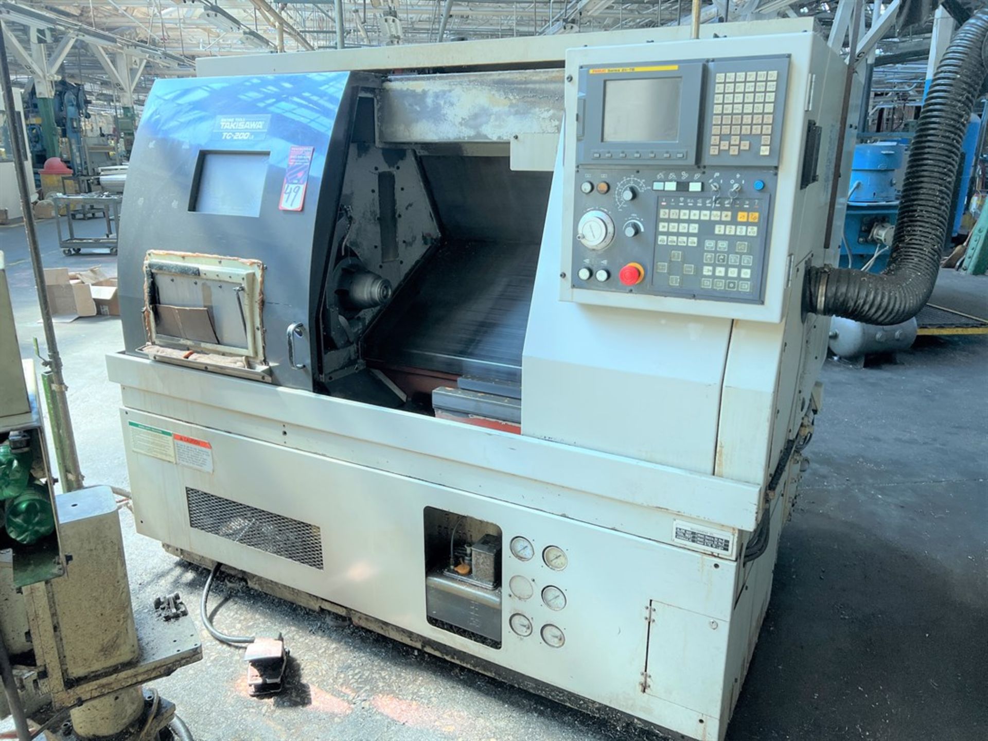 TAKISAWA TC-200 L6 Turning Centers, s/n TBFR62888, w/ FANUC 21i-TB Control, Collet Chuck, 8” 3-Jaw