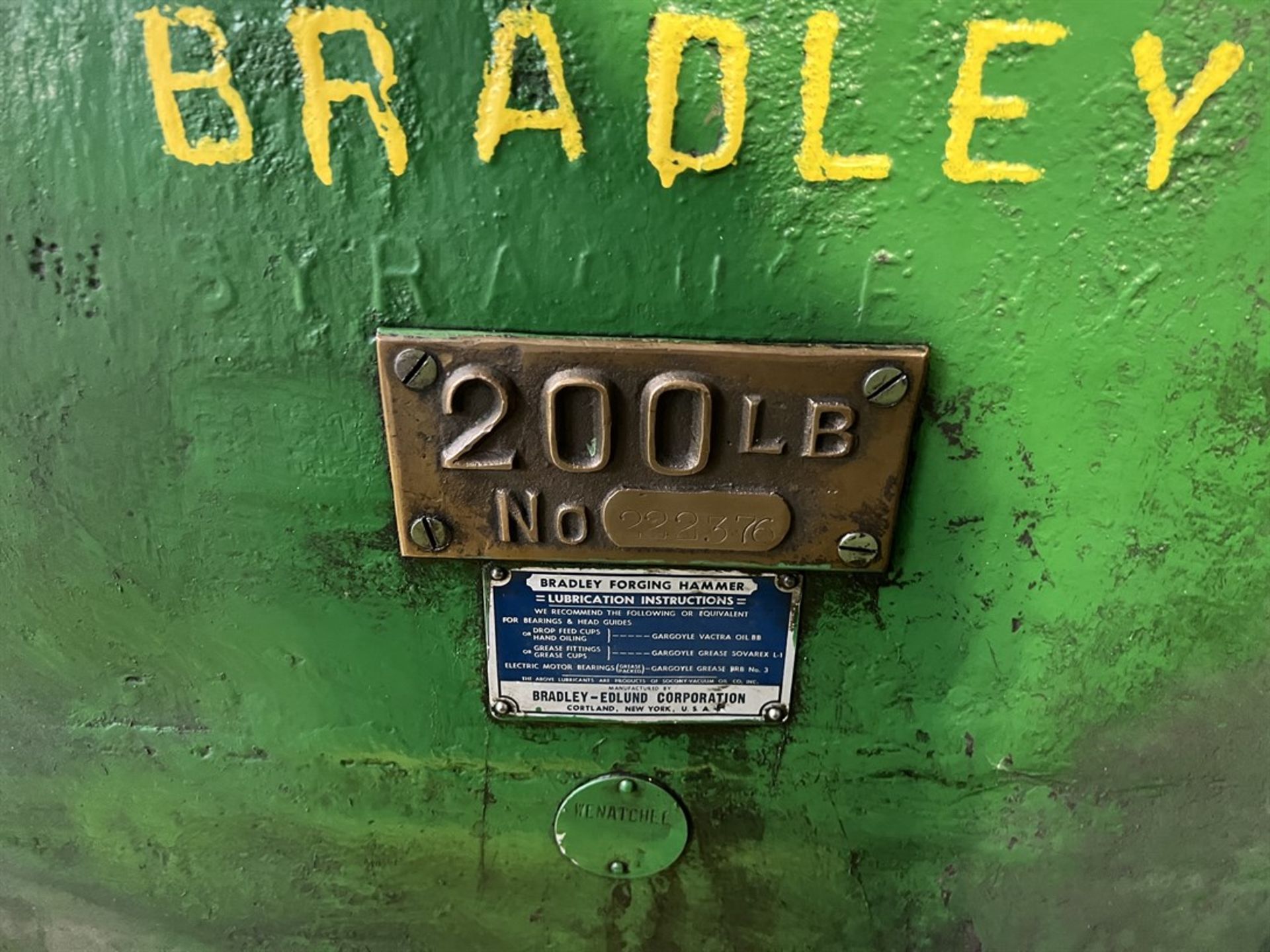 BRADLEY 200 Lb. Forging Hammer, s/n 222376, 7.5 HP (Building 44) - Image 5 of 5