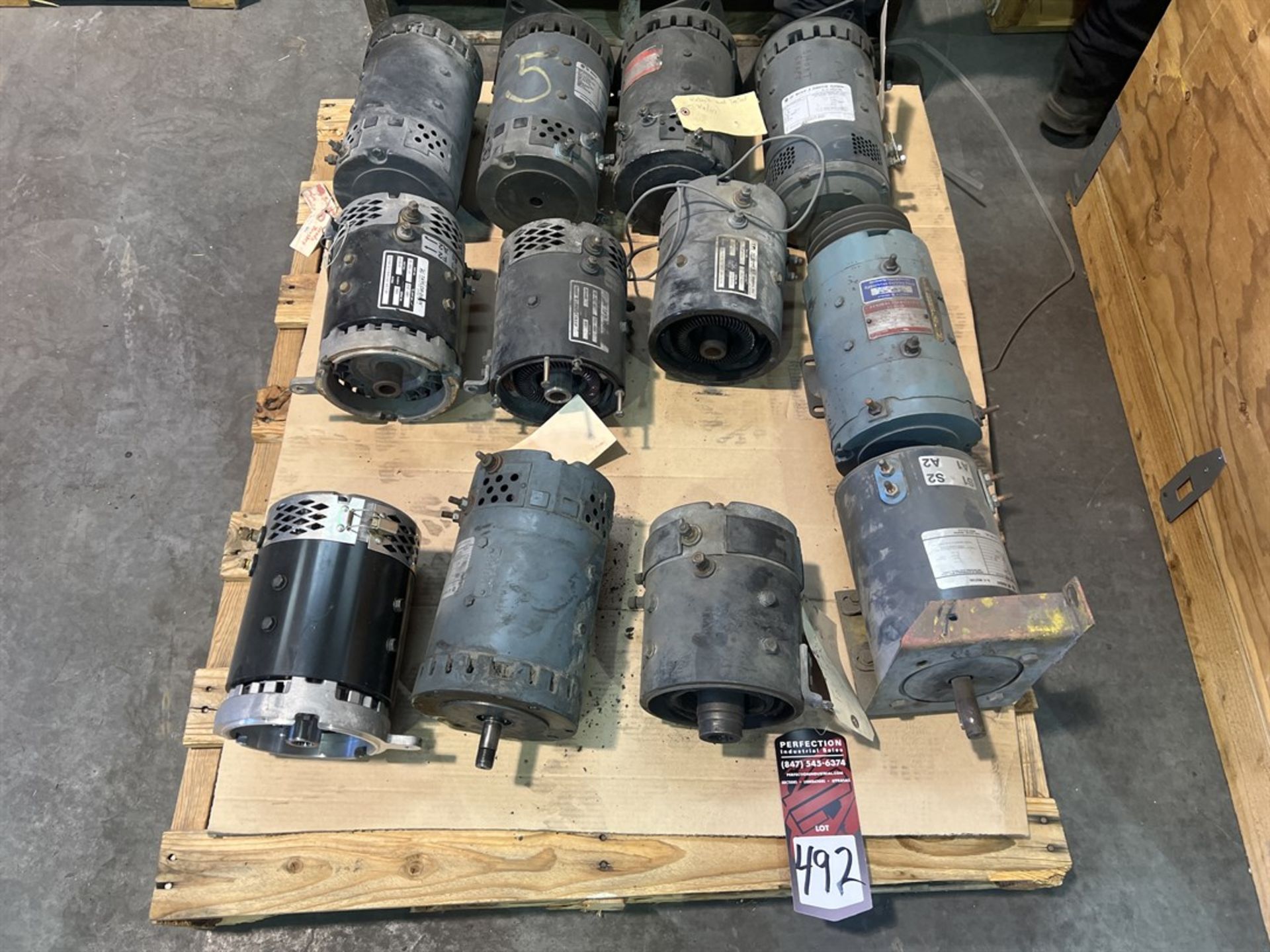 Pallet of Assorted 36V and 48V TAYLOR DUNN Drive Motors (Building 44)