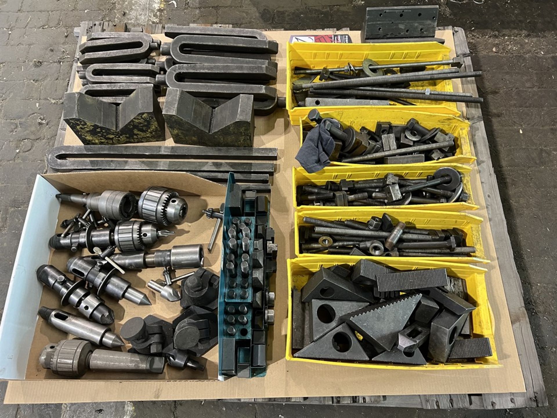 Pallet Comprising V-Blocks, Clamping Hardware and Drill Chucks (Building 44)