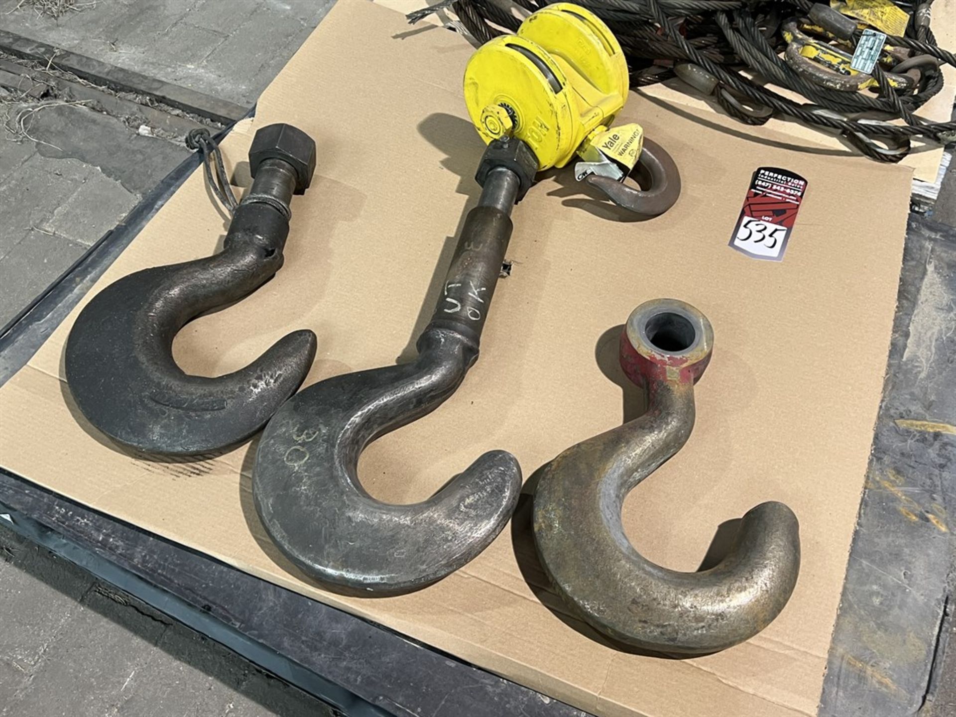 Pallet of Large Lifting Hooks and Cable Slings (Building 44) - Image 2 of 3